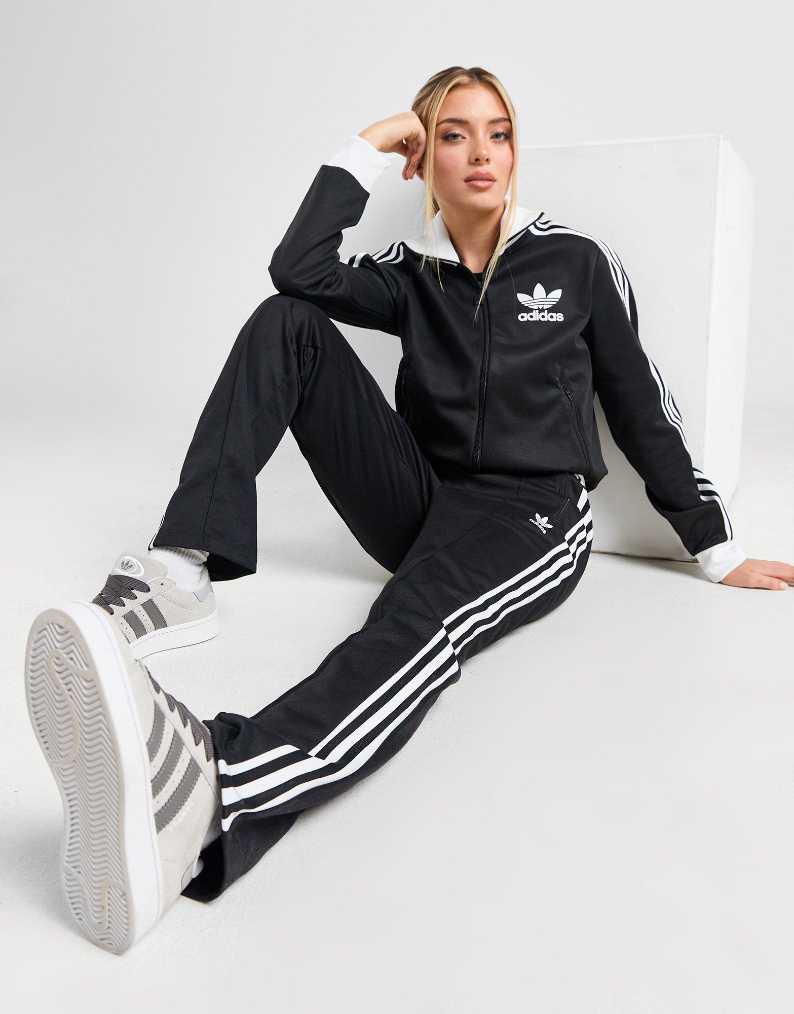 Adidas sweatpants with allergene heels shoes