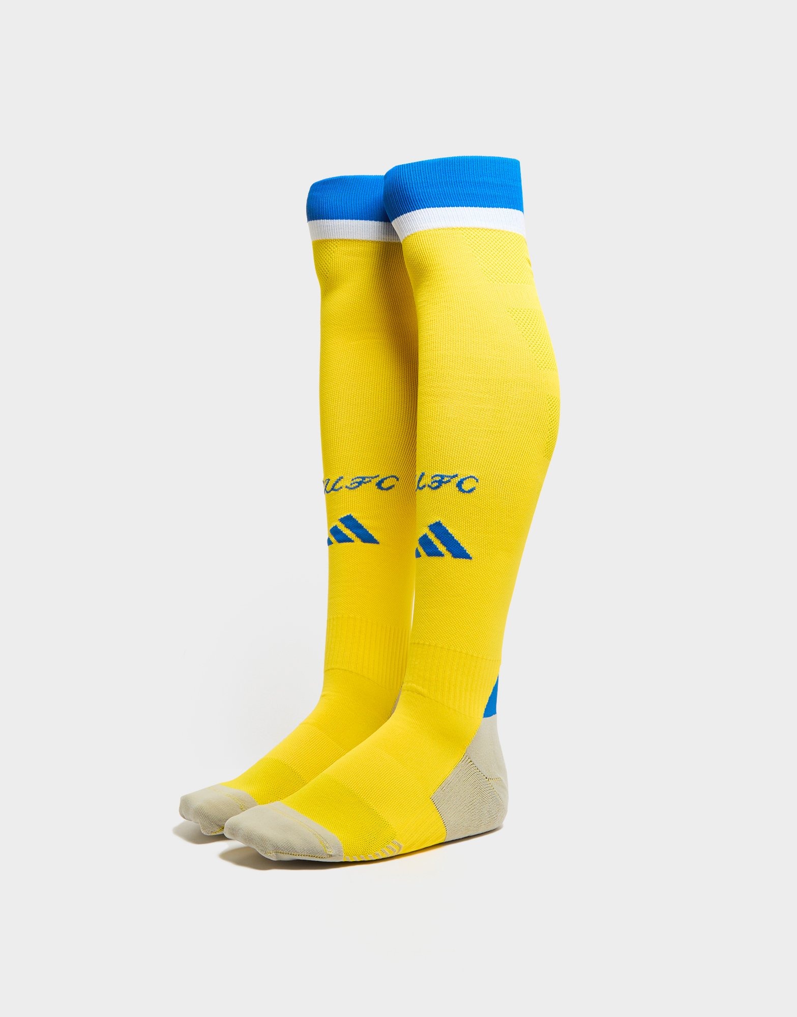 Yellow adidas Leeds United FC 2024/25 Away Socks Junior JD Sports UK