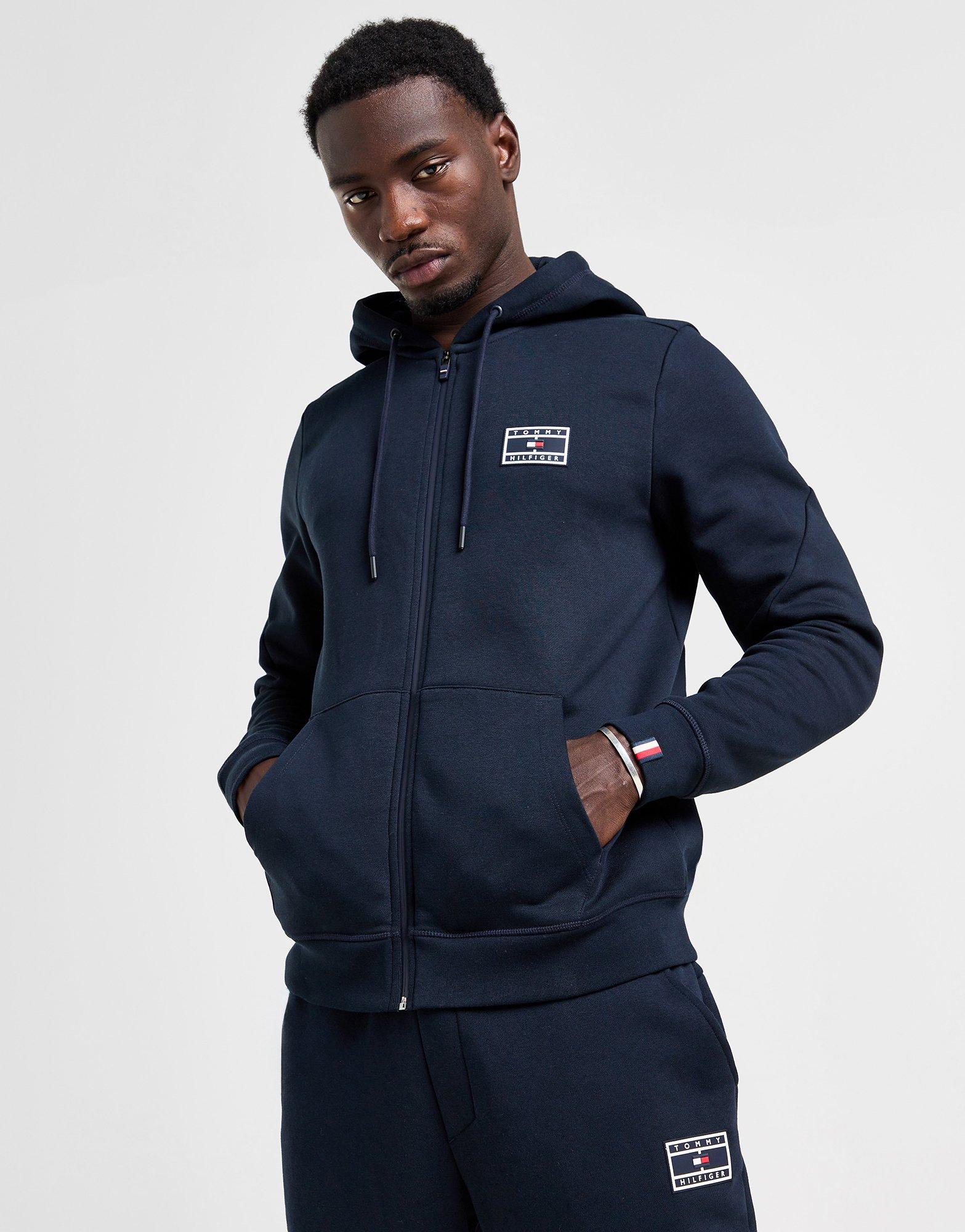 Tommy Hilfiger Sweat à Capuche Zippé Badge Homme