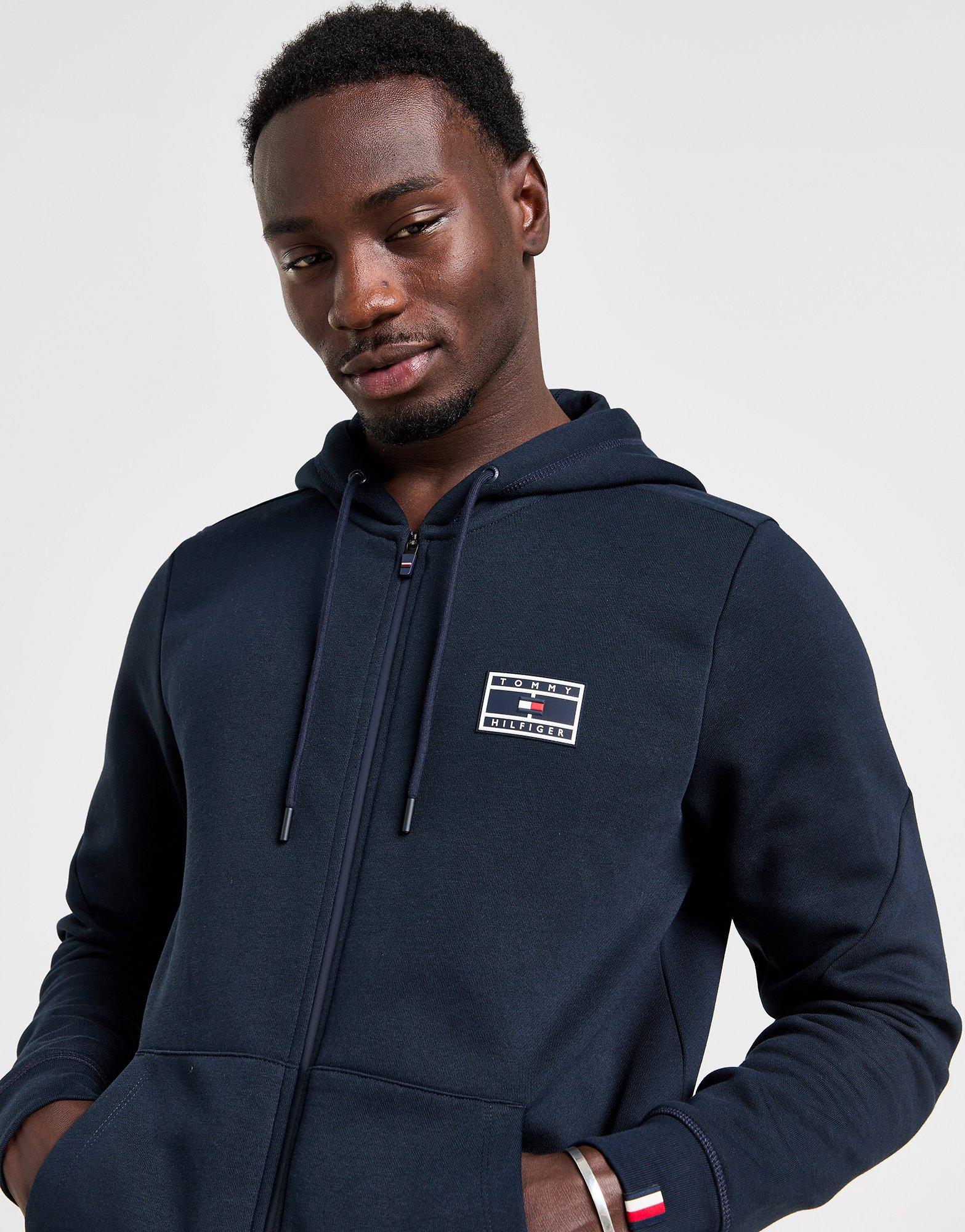 Tommy Hilfiger Sweat à Capuche Zippé Badge Homme