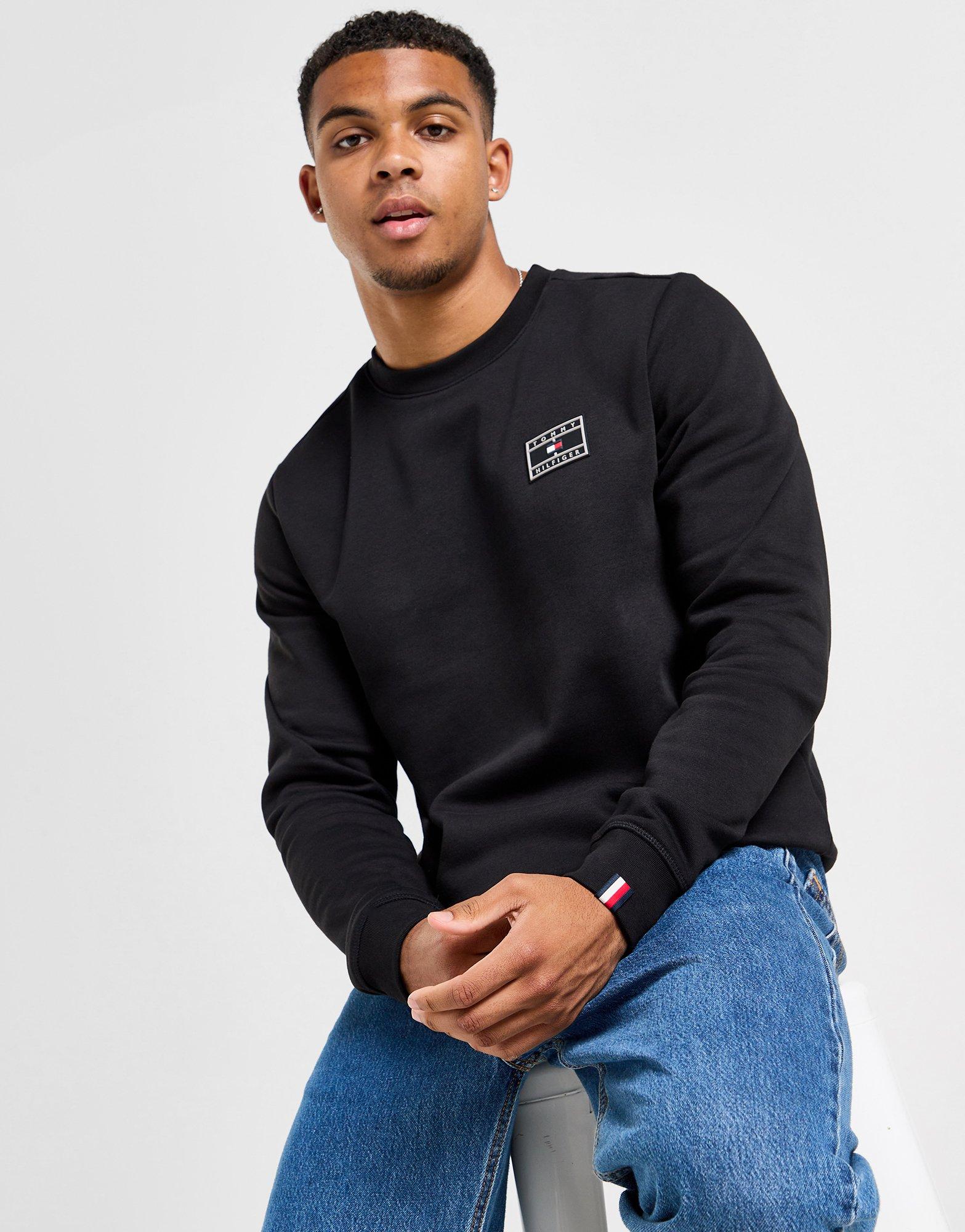 Tommy Badge Crew Tommy Crewneck Sweatshirt Buy Black Sweatshirt
