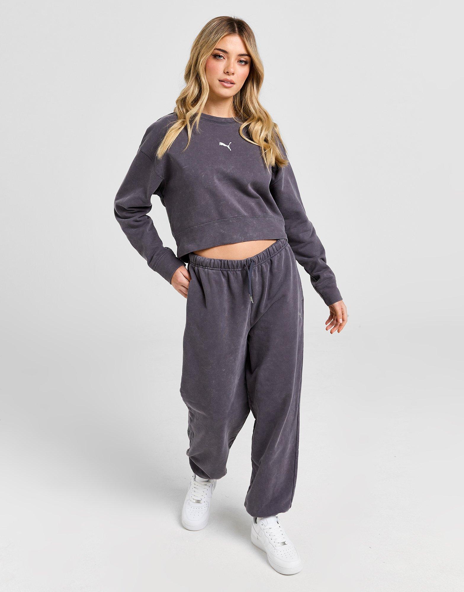 PUMA Washed Crop Crew Sweatshirt
