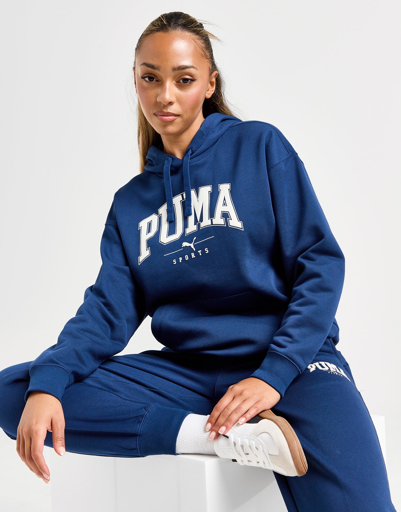 Blue PUMA Squad Logo Hoodie JD Sports Global