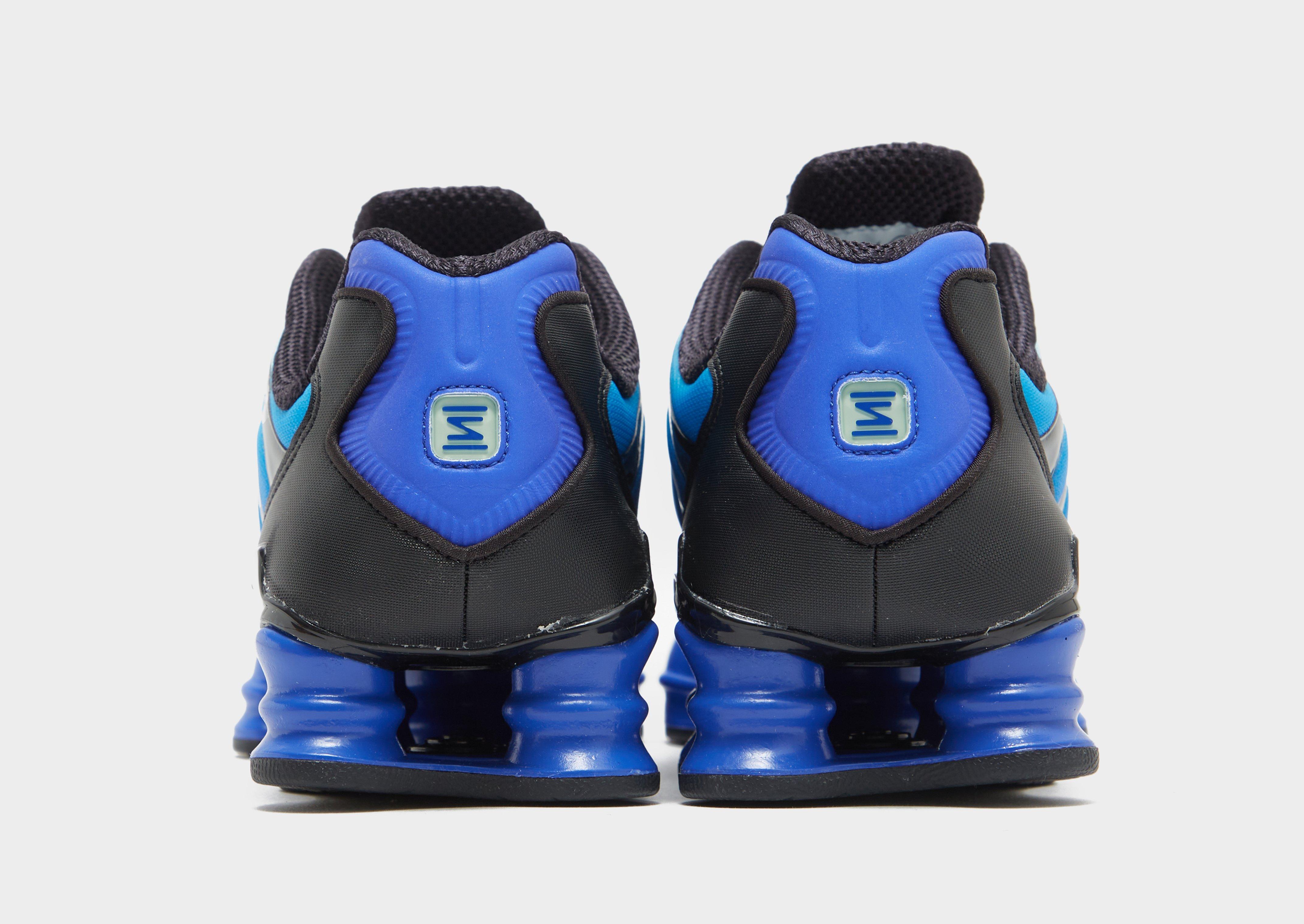 Blue and black nike shox online