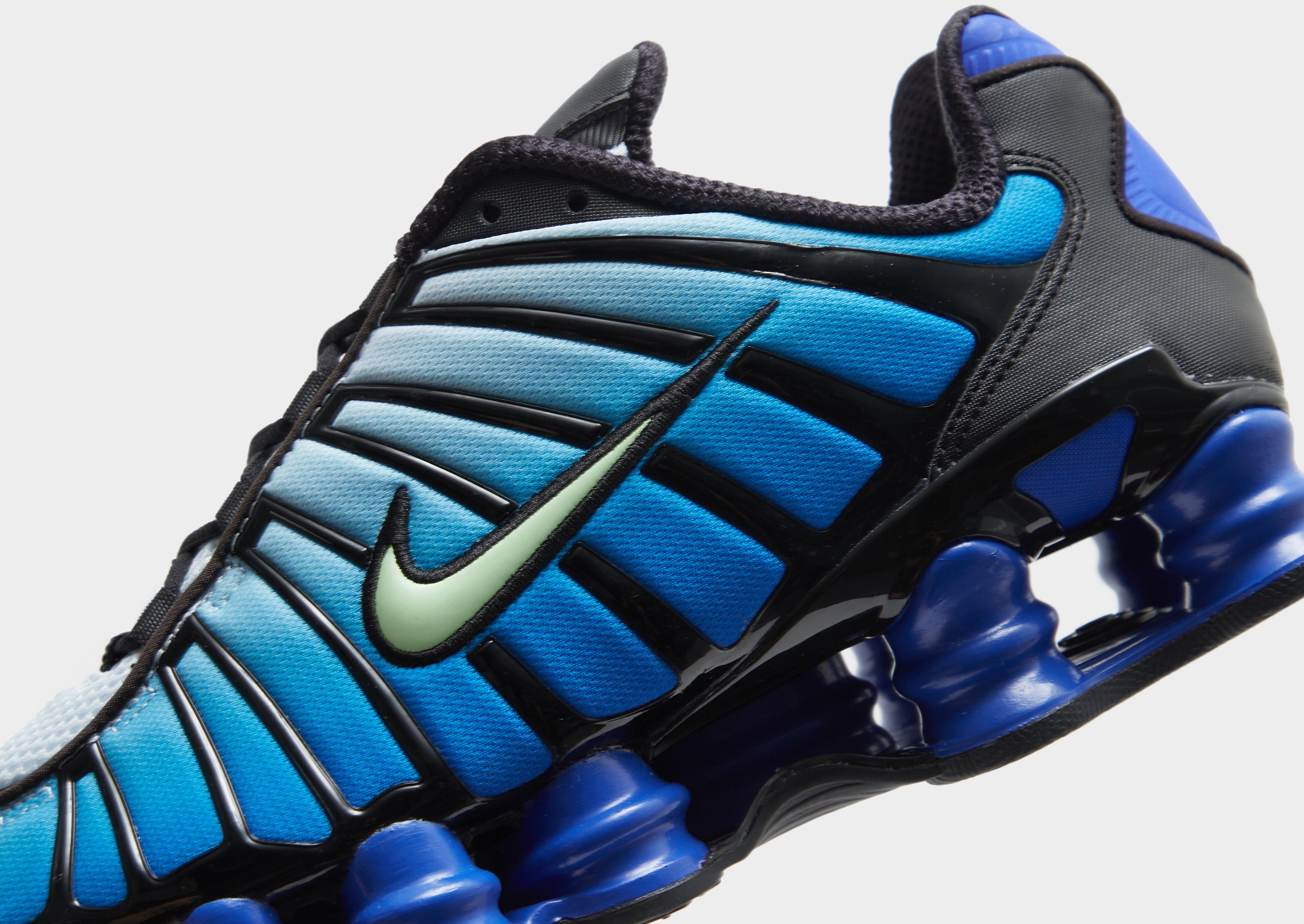 Nike shox blue best sale