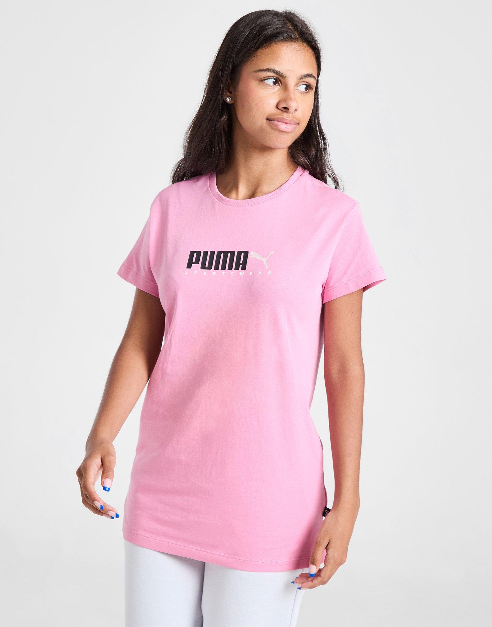 PUMA Girls' Logo Boyfriend T-Shirt Junior