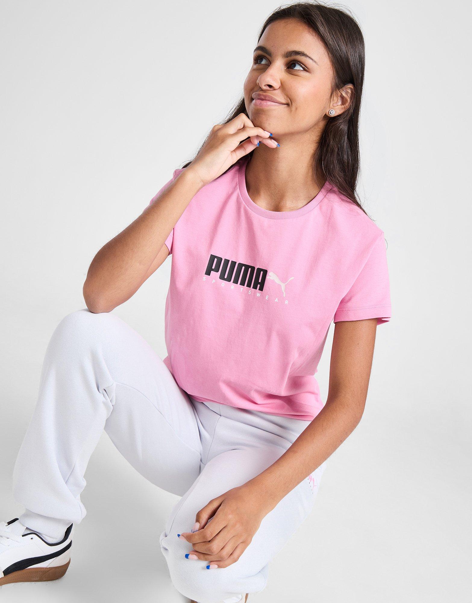 PUMA Girls' Logo Boyfriend T-Shirt Junior