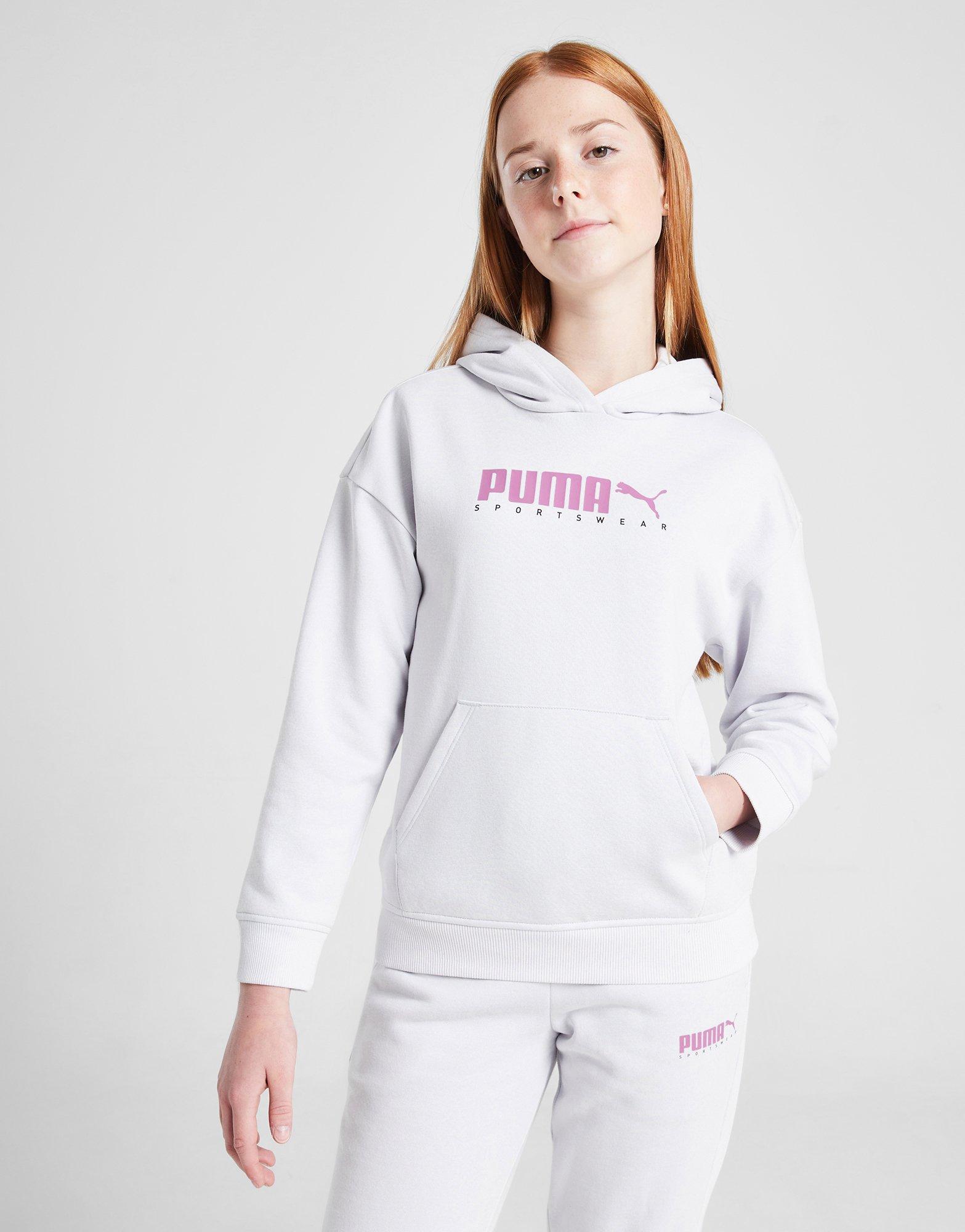 PUMA Girls' Logo Hoodie Junior