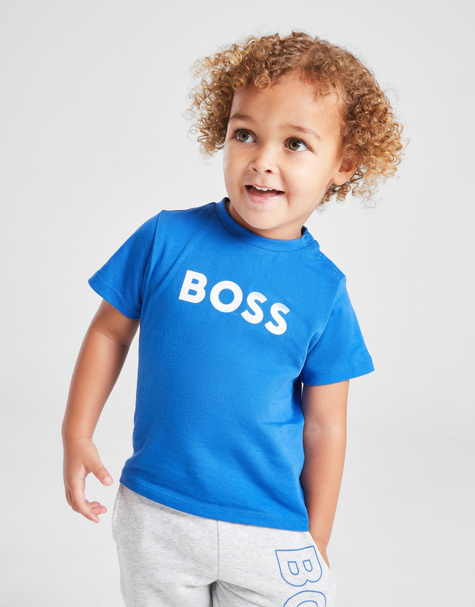Blue BOSS Large Logo TShirt Infant JD Sports UK
