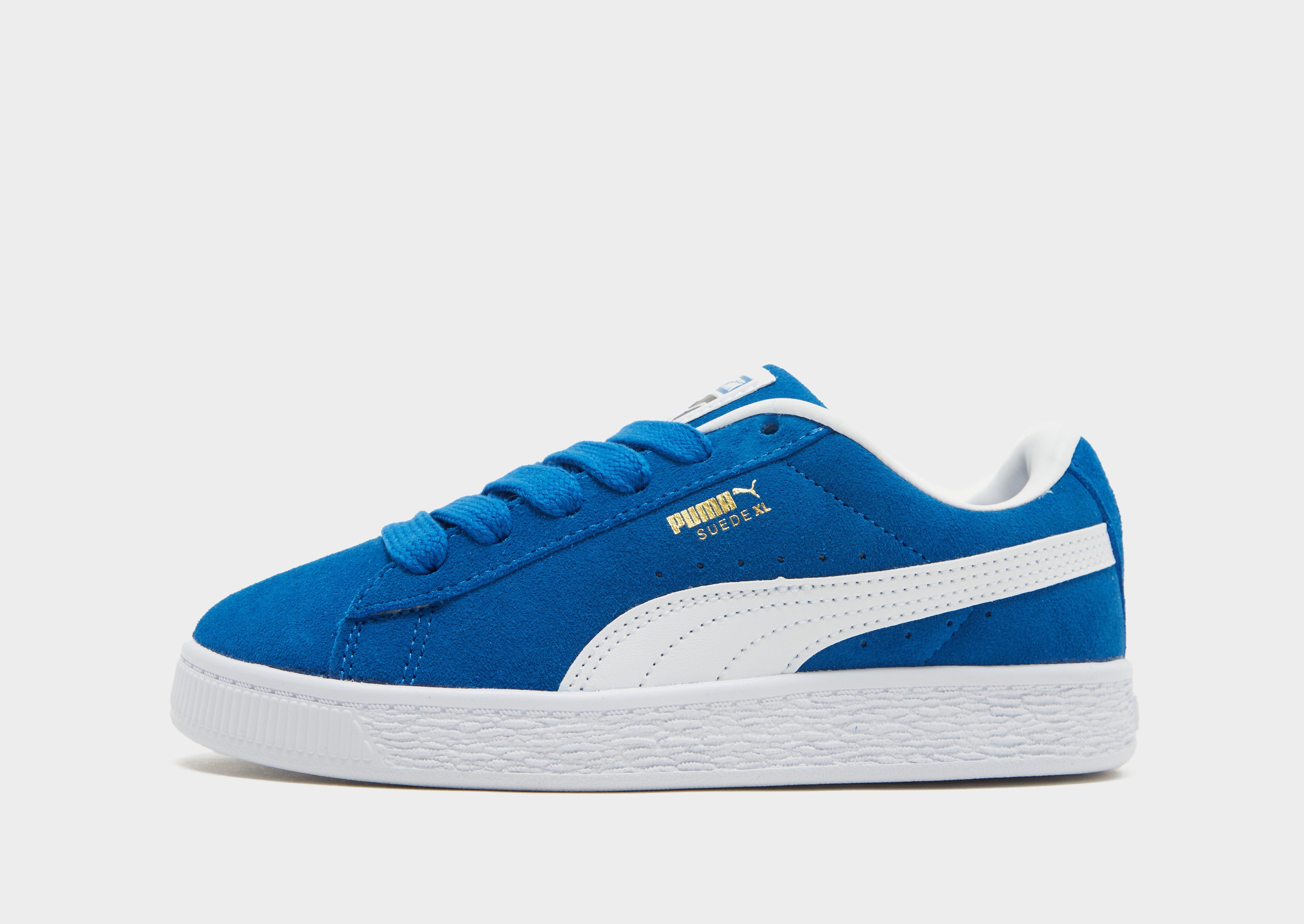 Puma suede cheap rouge bleu