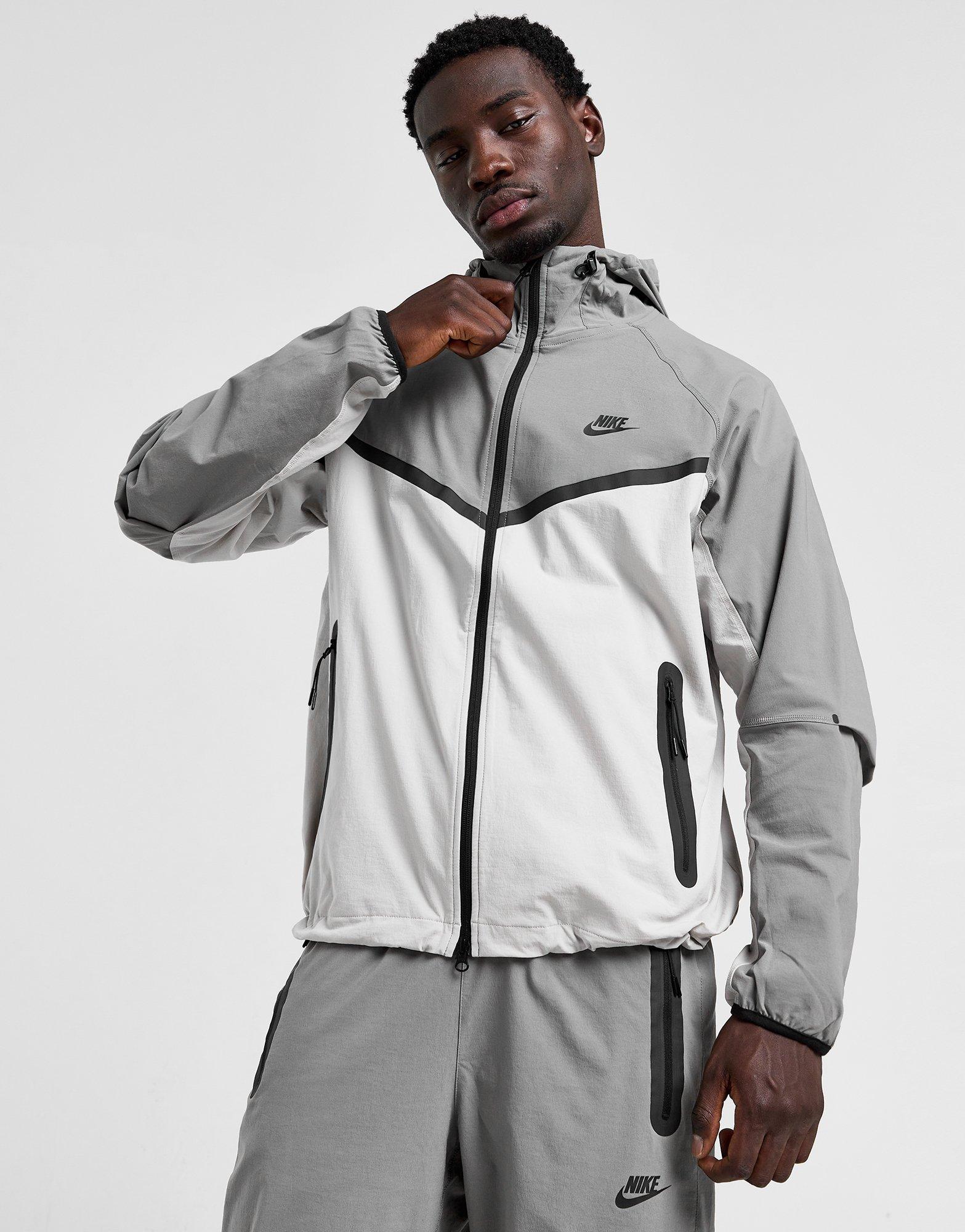 White and gray nike windbreaker sale