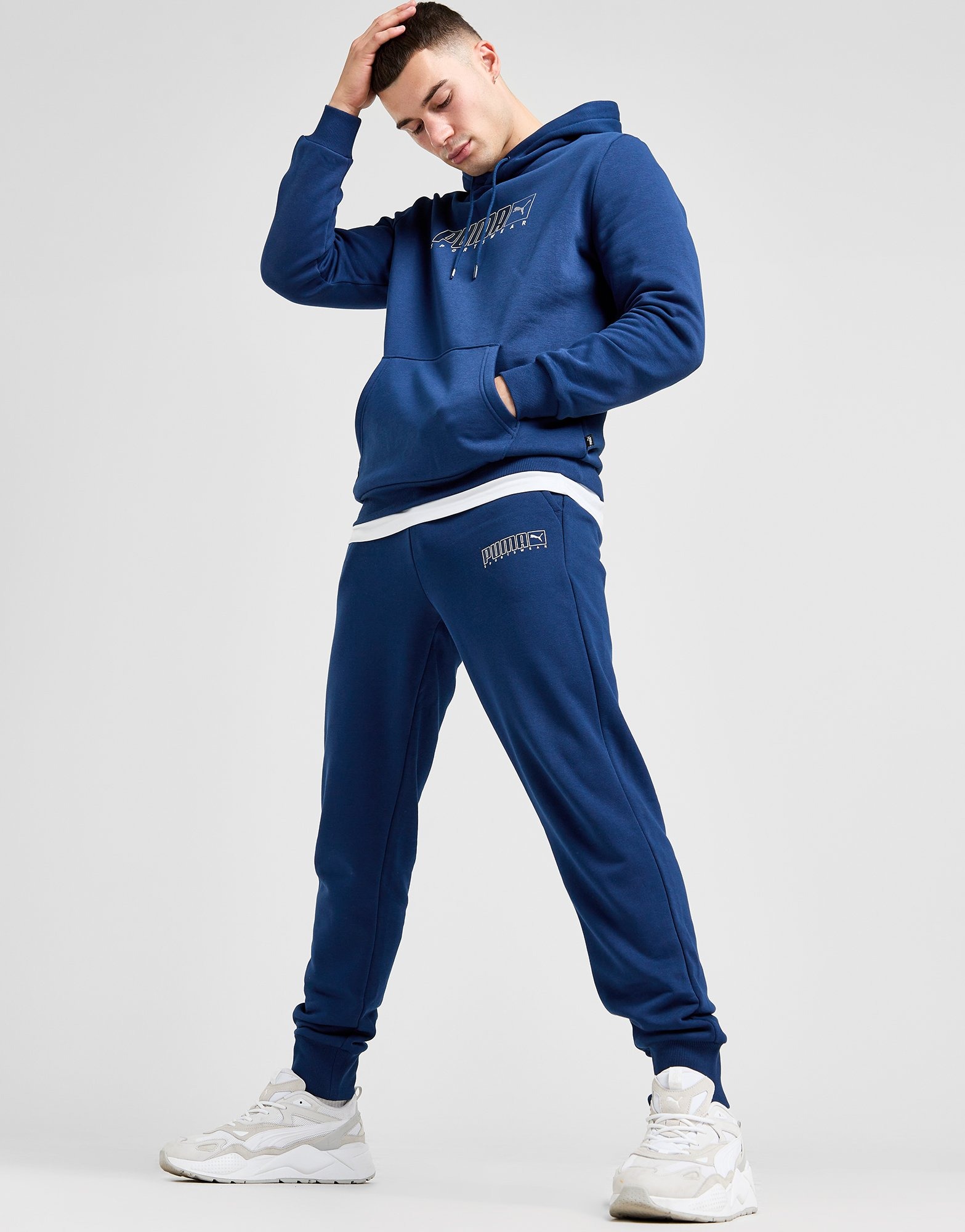 PUMA Pantaloni della Tuta Core Sportswear in Blu JD Sports