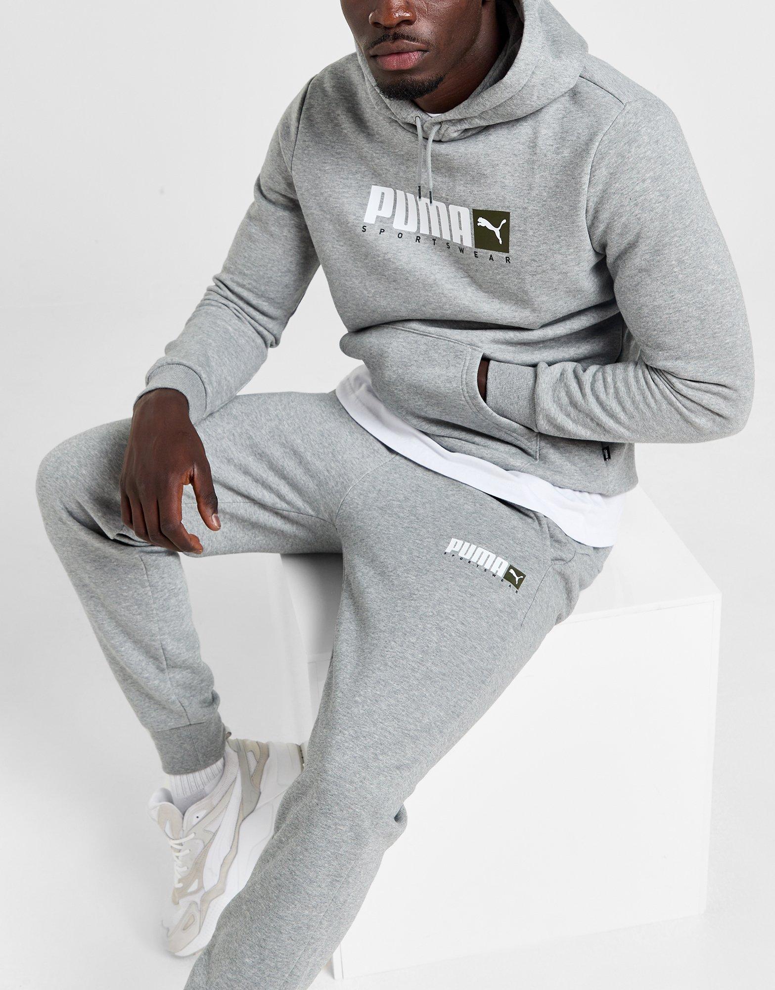 Puma joggers grey on sale