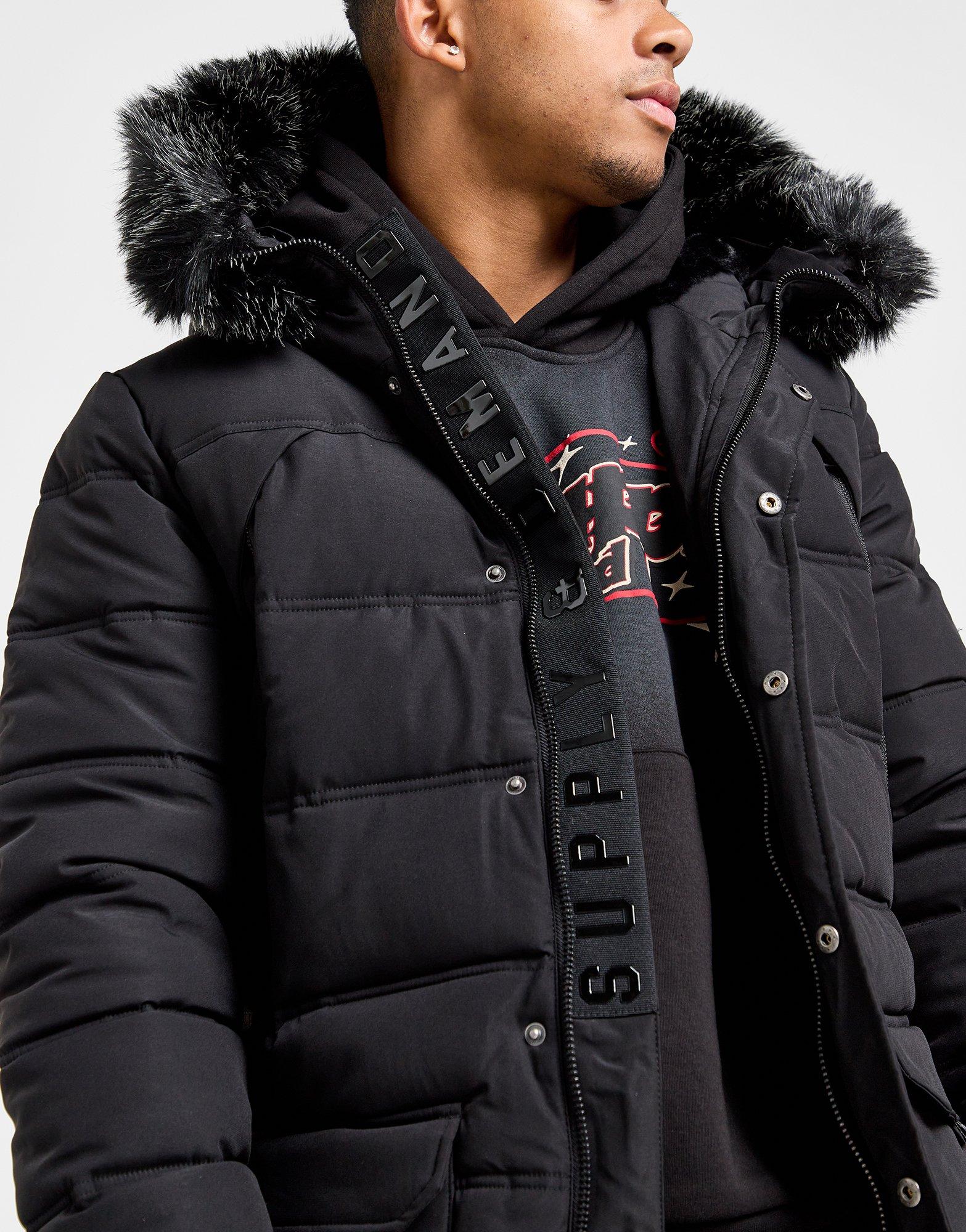 Supply & demand fur reversible longline parka jacket new arrivals