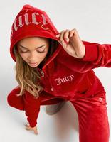 JUICY COUTURE Diamante Logo Velour Full Zip Hoodie