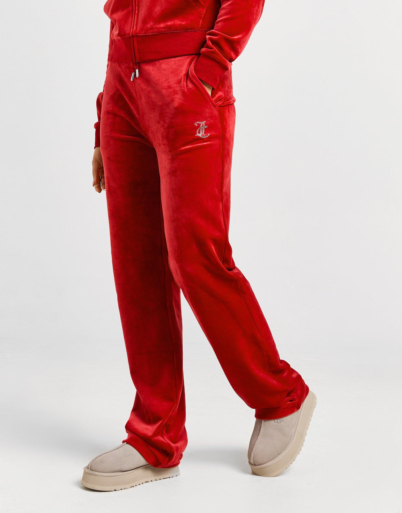 JUICY COUTURE Diamante Logo Velour Joggers