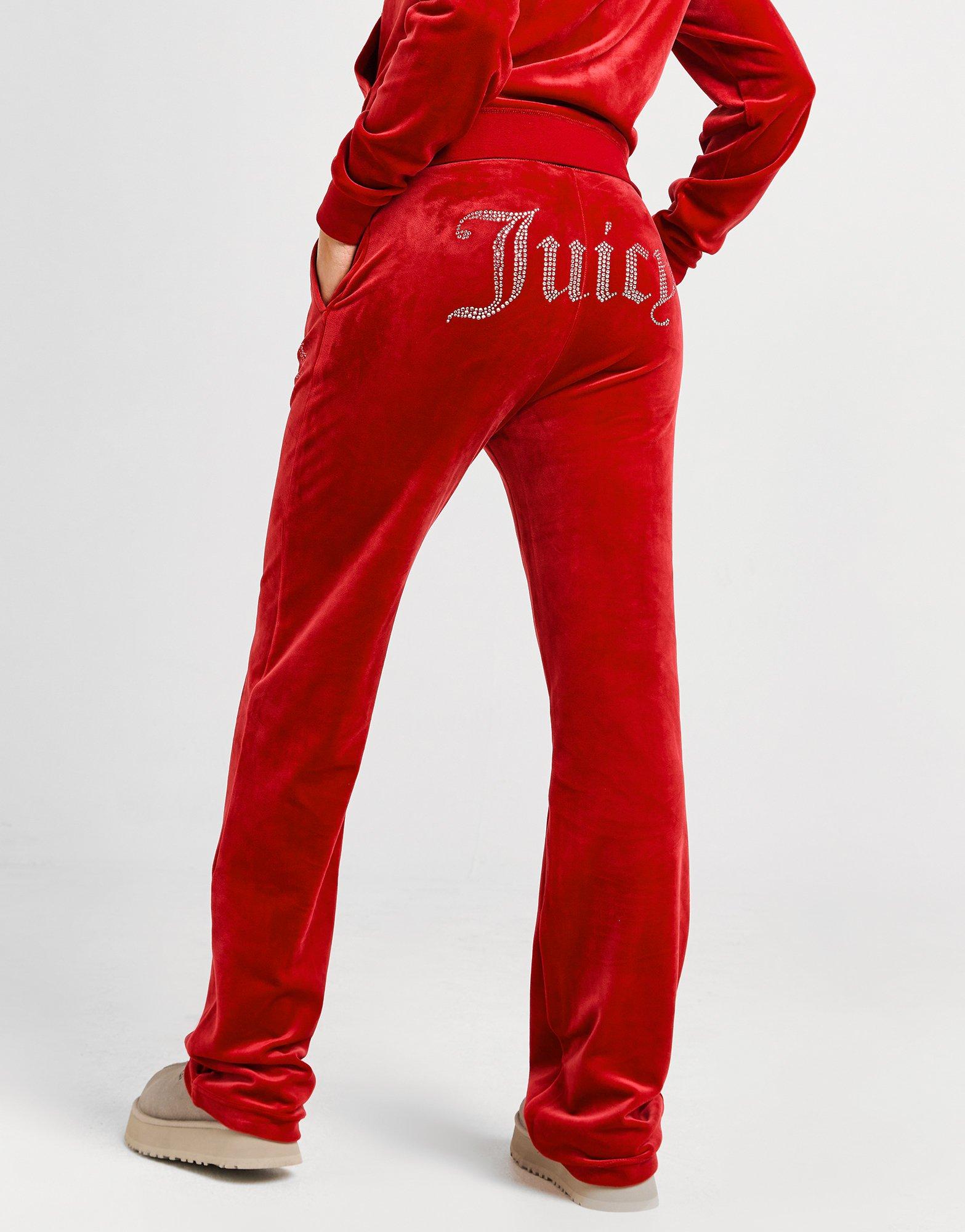 JUICY COUTURE Diamante Logo Velour Joggers