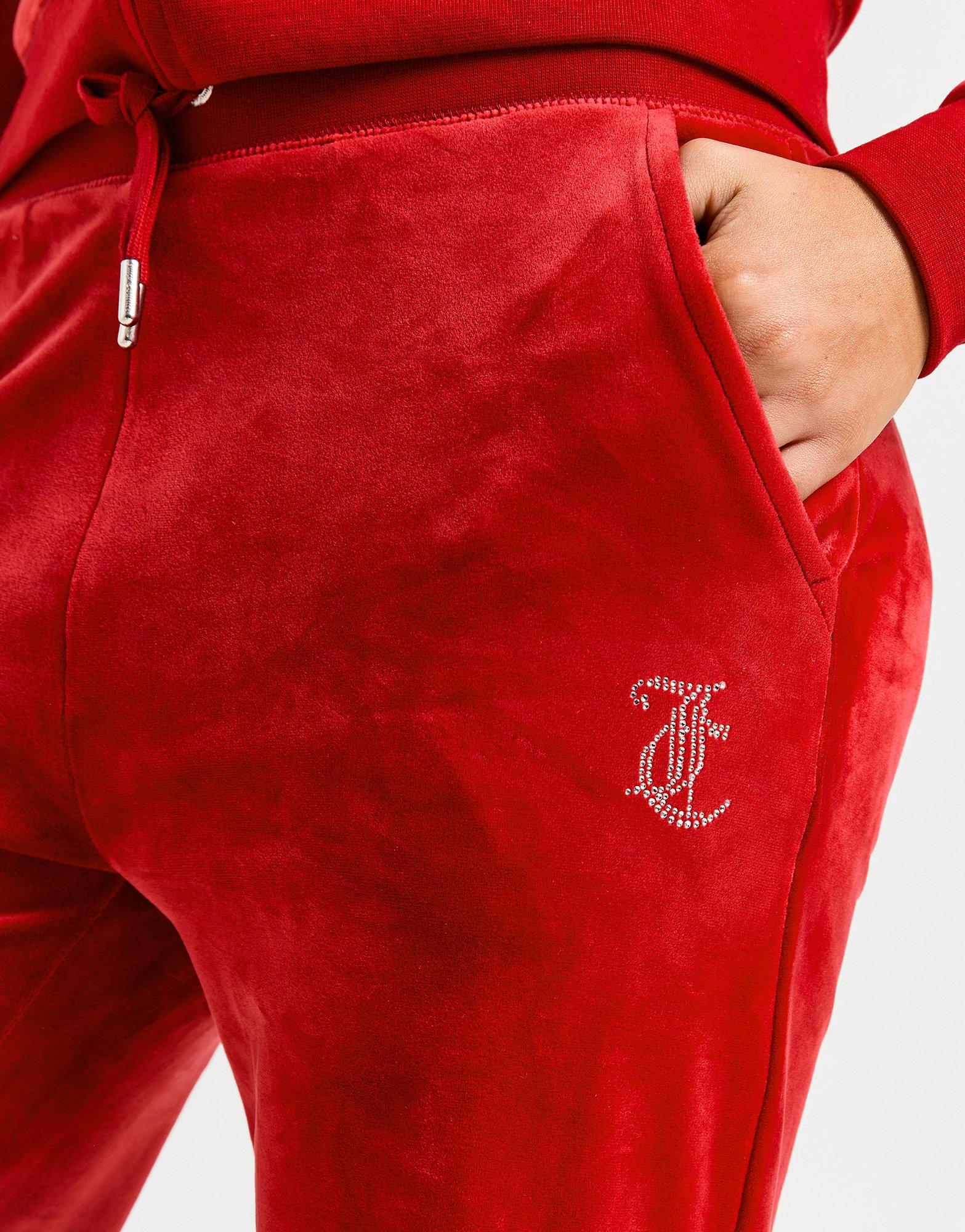 JUICY COUTURE Diamante Logo Velour Joggers