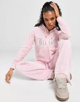 JUICY COUTURE Diamante Logo Velour Full Zip Hoodie
