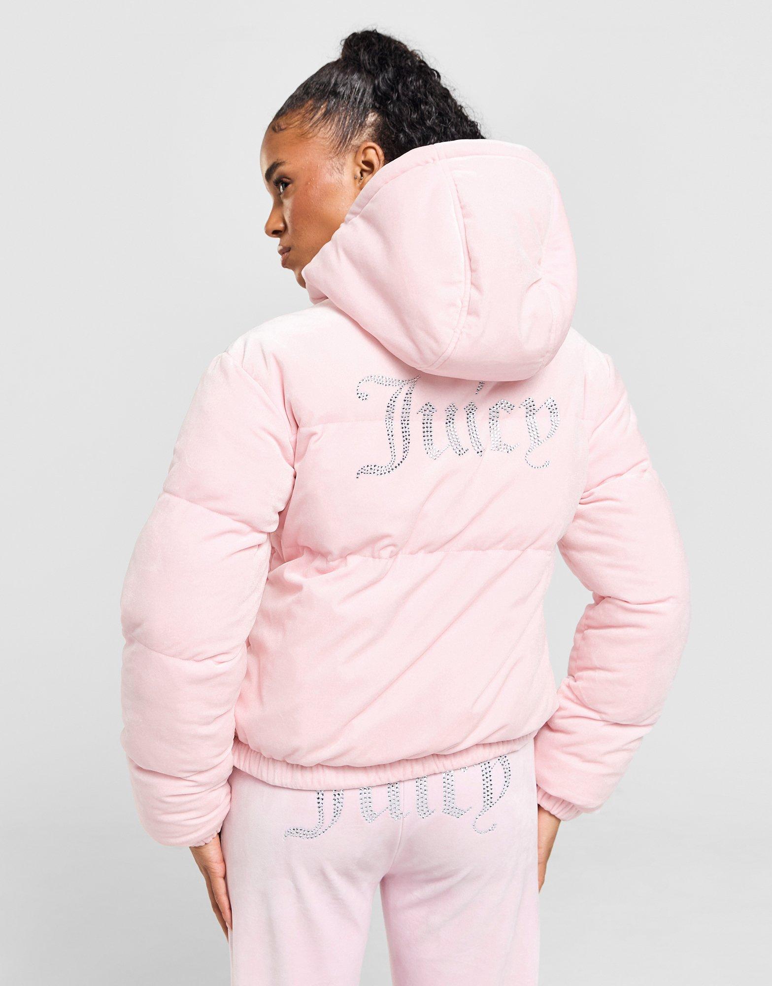 JUICY COUTURE Diamante Velour Padded Jacket