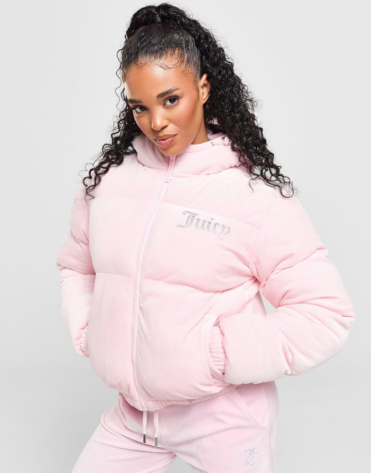 JUICY COUTURE Diamante Velour Padded Jacket