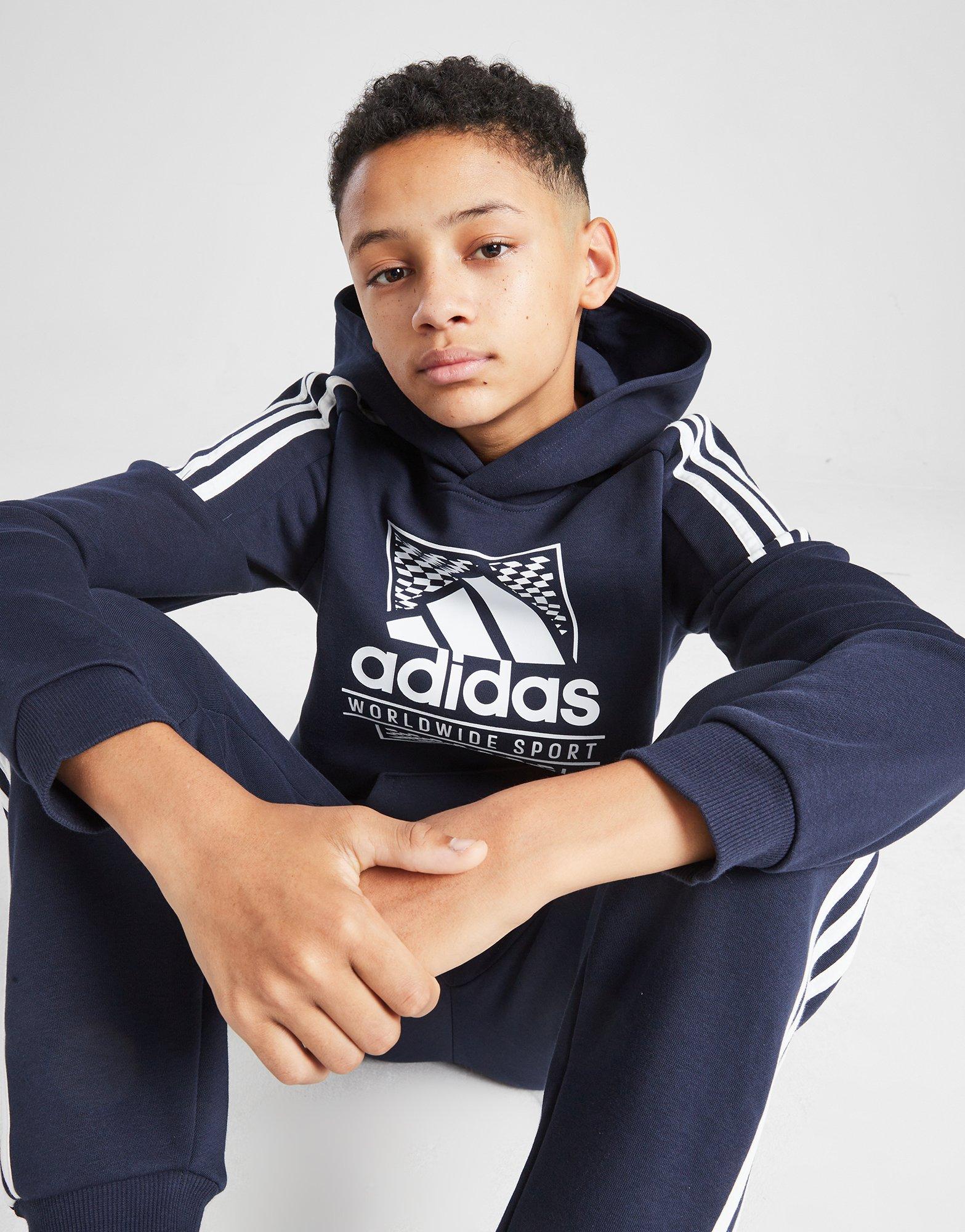 adidas Box Logo Hoodie Junior