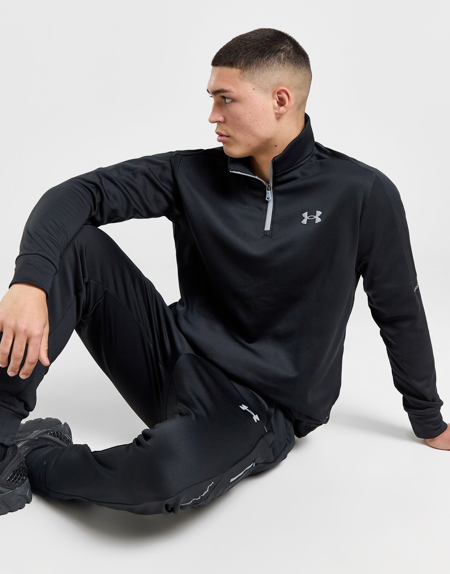 Under Armour Haut Zipp?� Polaire UA Armour Homme Noir- JD Sports France
