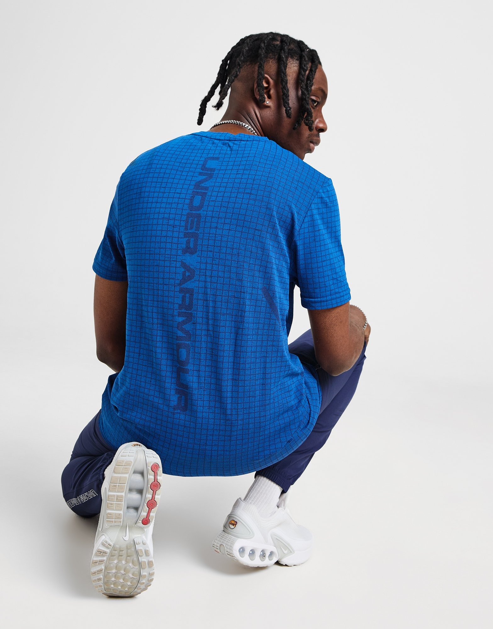 Blue Under Armour Vanish Grid T-Shirt | JD Sports UK