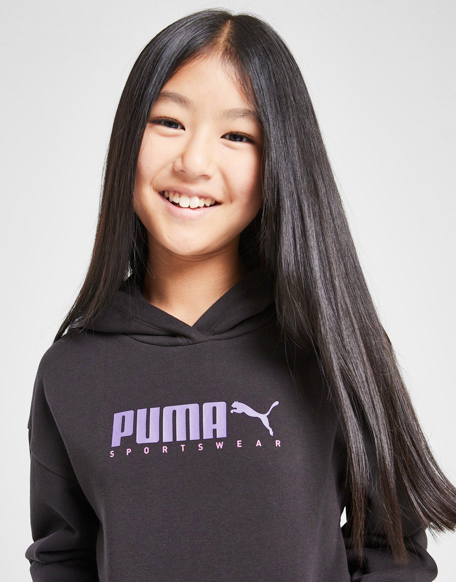 PUMA Girls' Logo Hoodie Junior