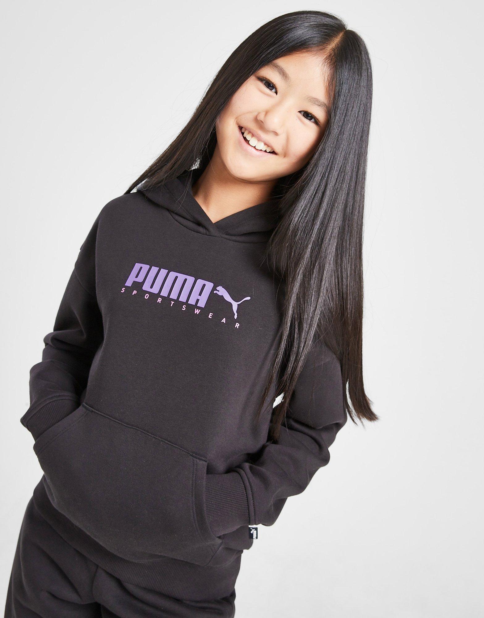 PUMA Girls' Logo Hoodie Junior
