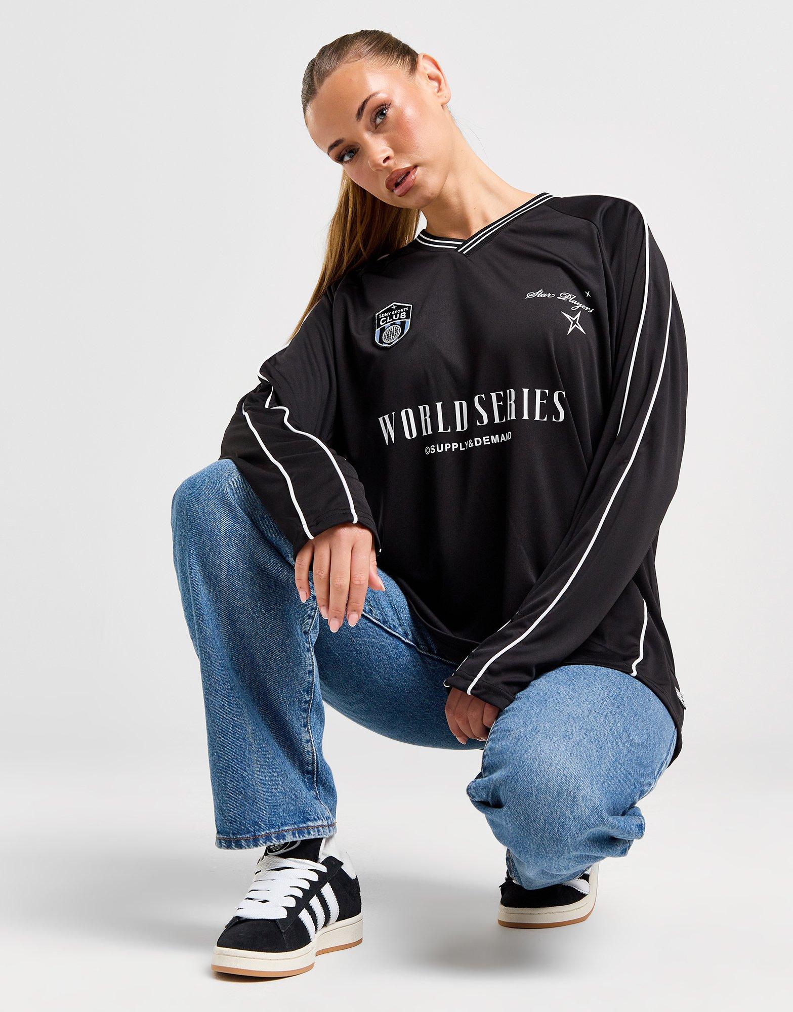 Black Supply & Demand Players Long Sleeve TShirt JD Sports UK