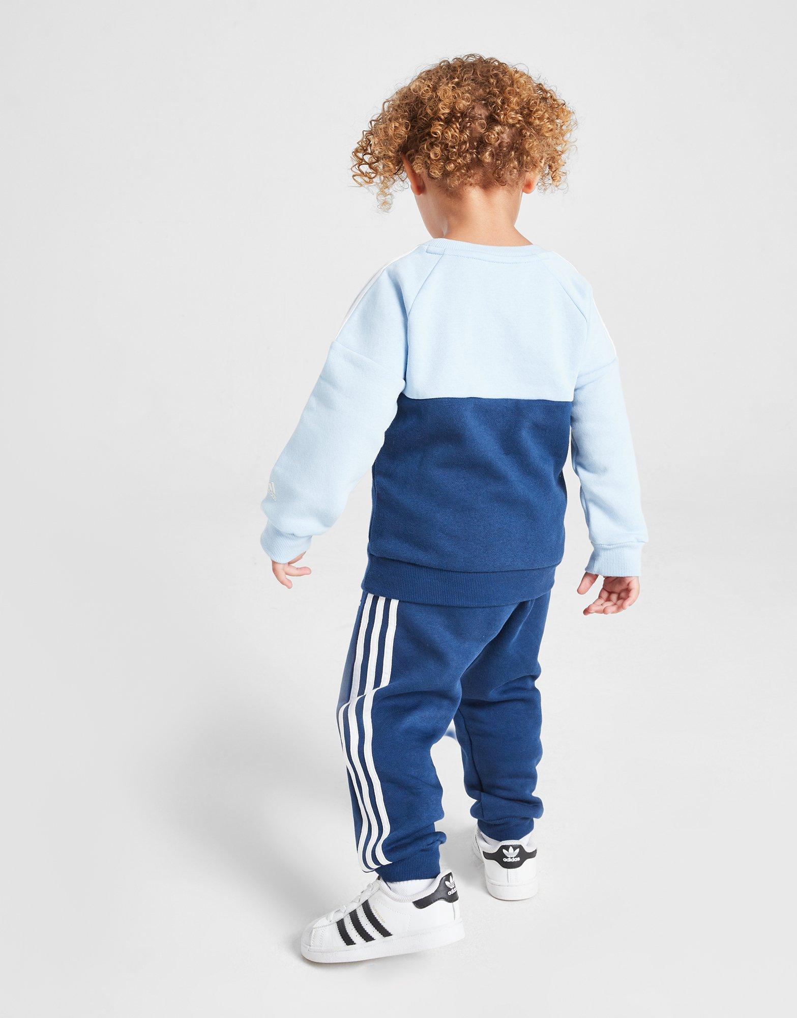 adidas Linear Colour Block Crew Tracksuit Infant