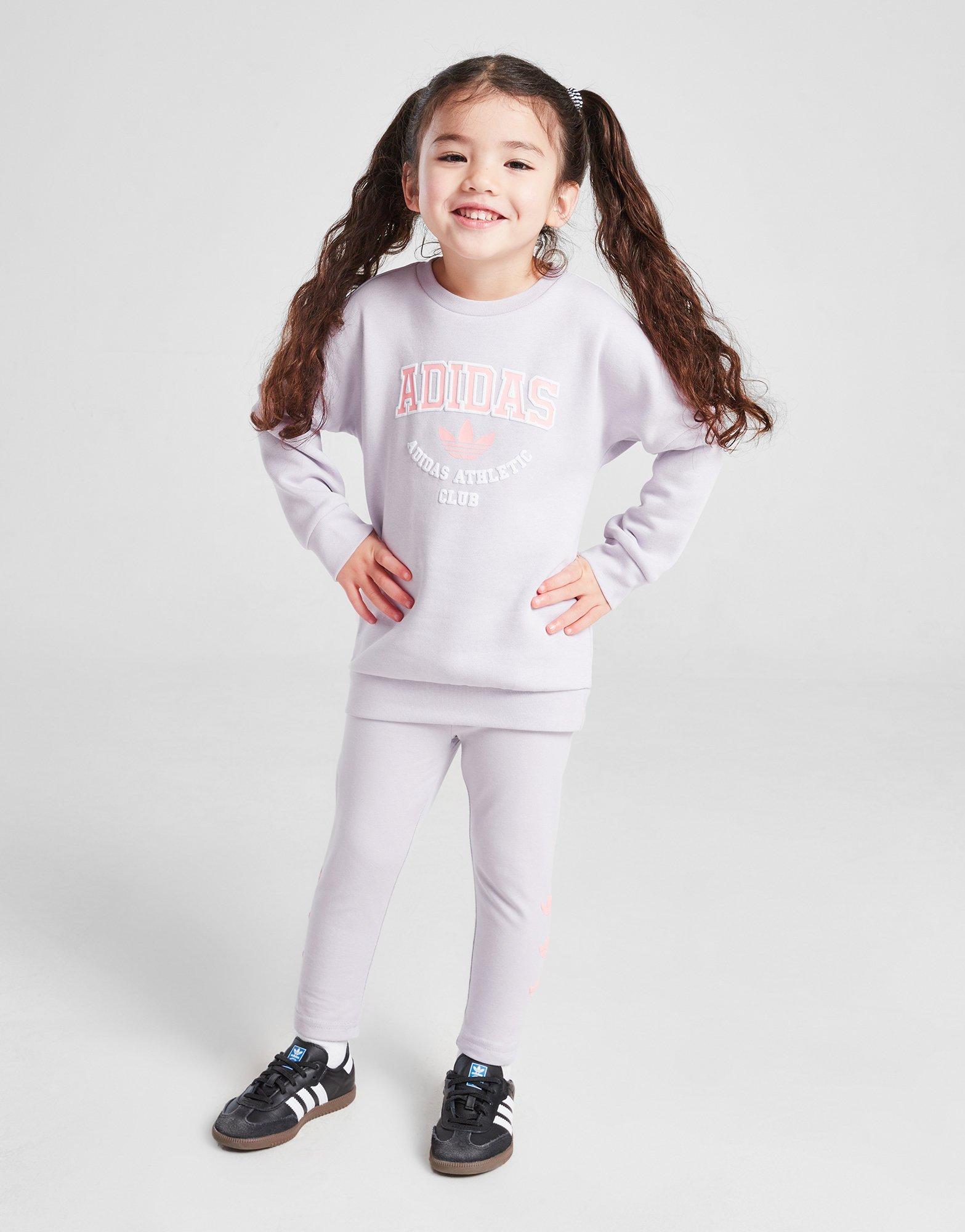 adidas Originals Girls' Varsity Crew Sweatshirt/Leggings Set Infant