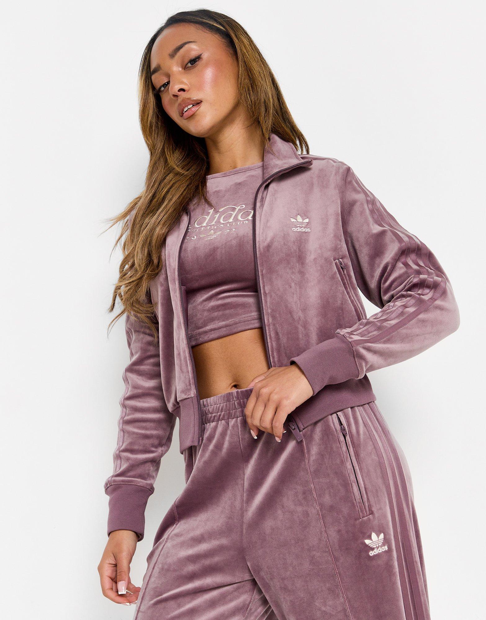 Adidas originals velvet track top on sale