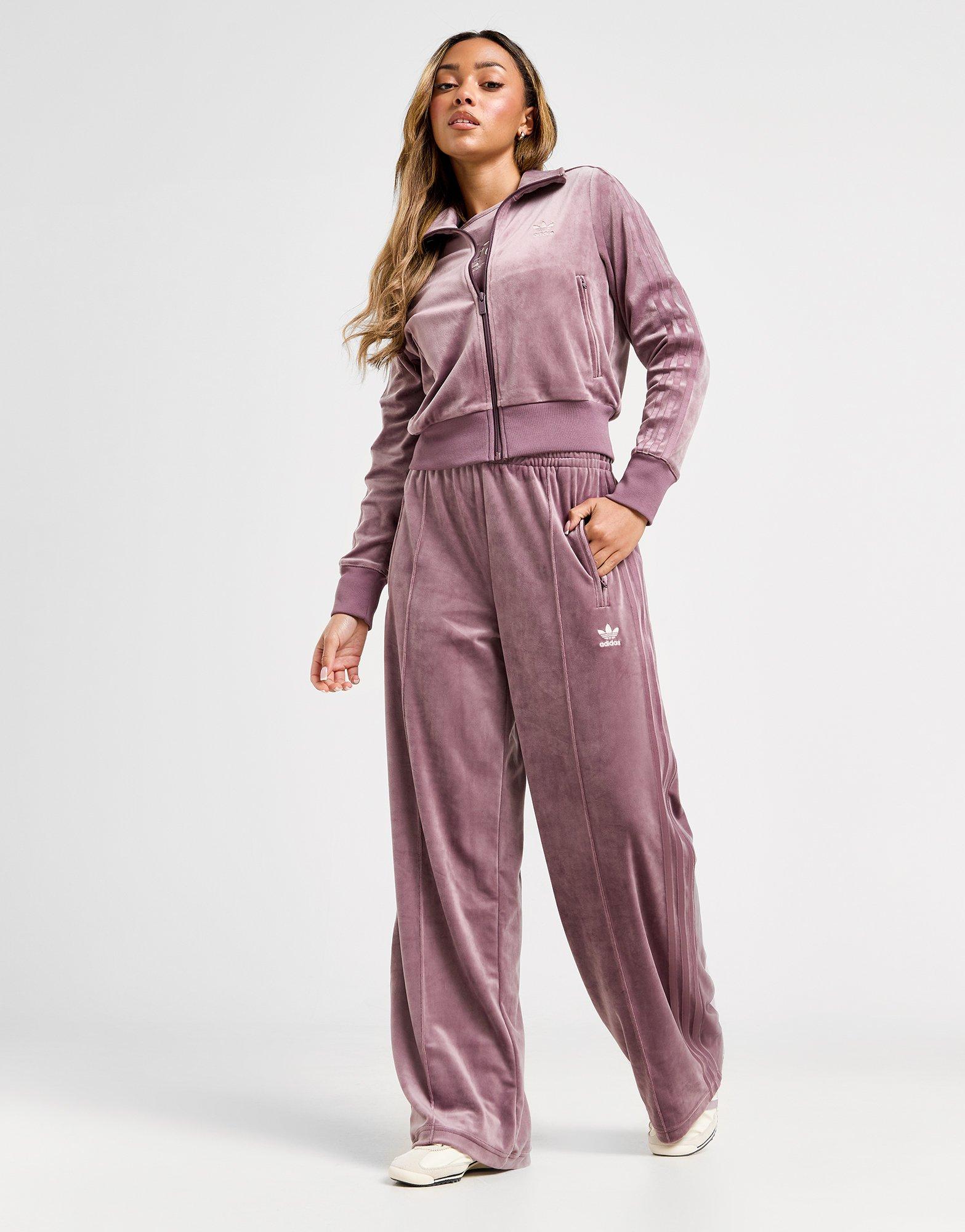超美品　adidas originals VELOUR BB TP Purple adidas Originals Velour Firebird Track Top - JD