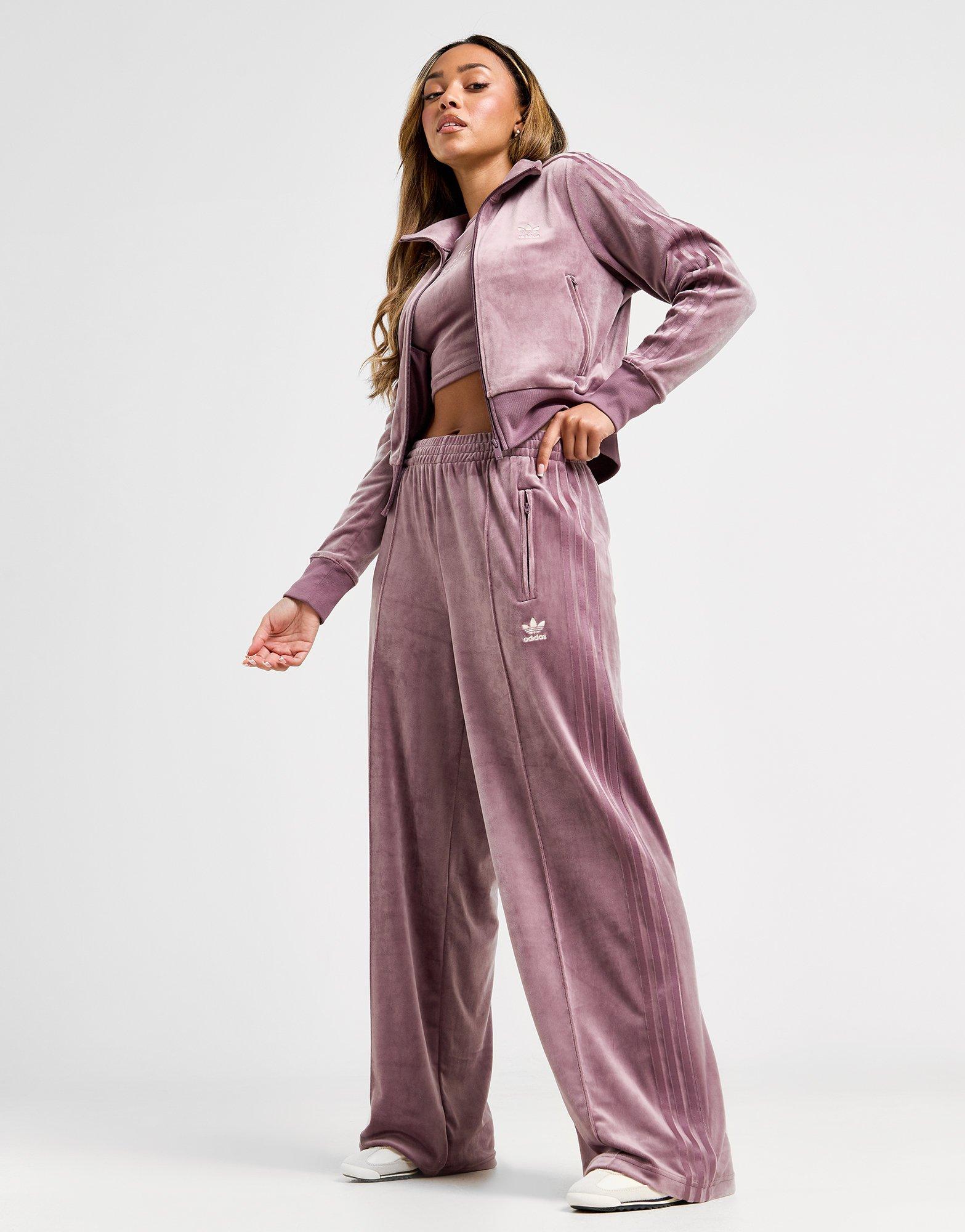 Purple adidas pants womens online