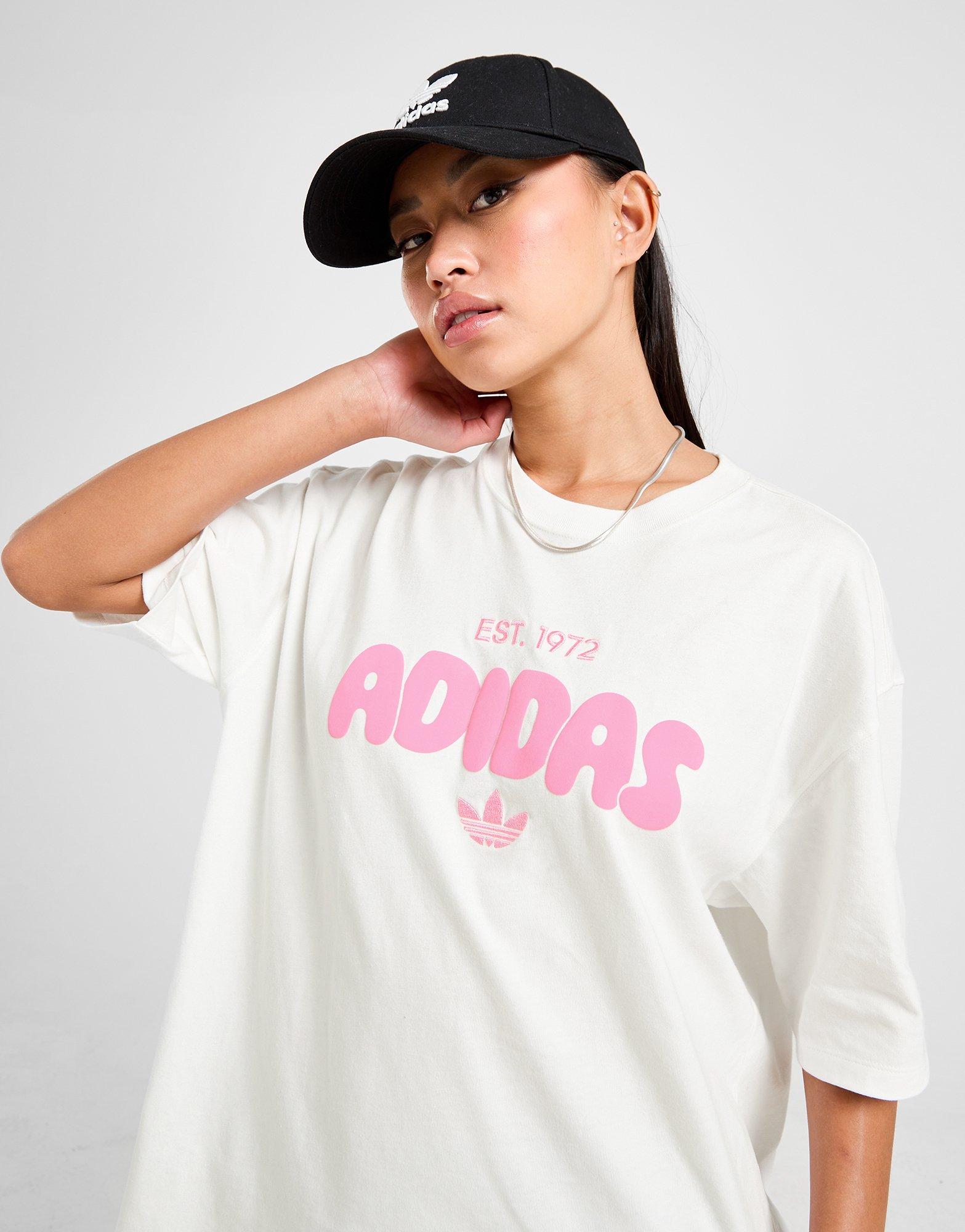 Adidas t shirt blanc online