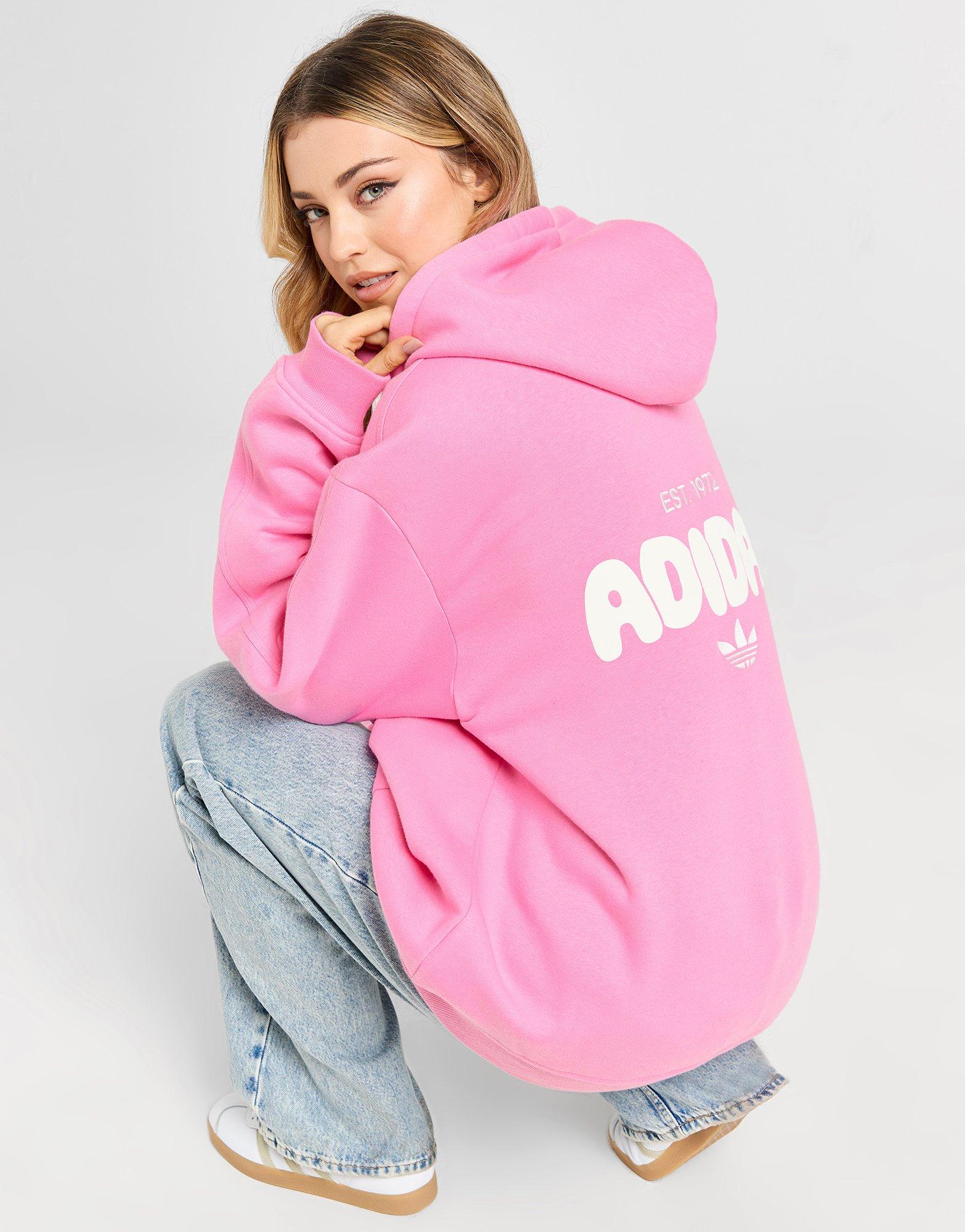 Pink adidas Originals Bubble Graphic Hoodie JD Sports UK