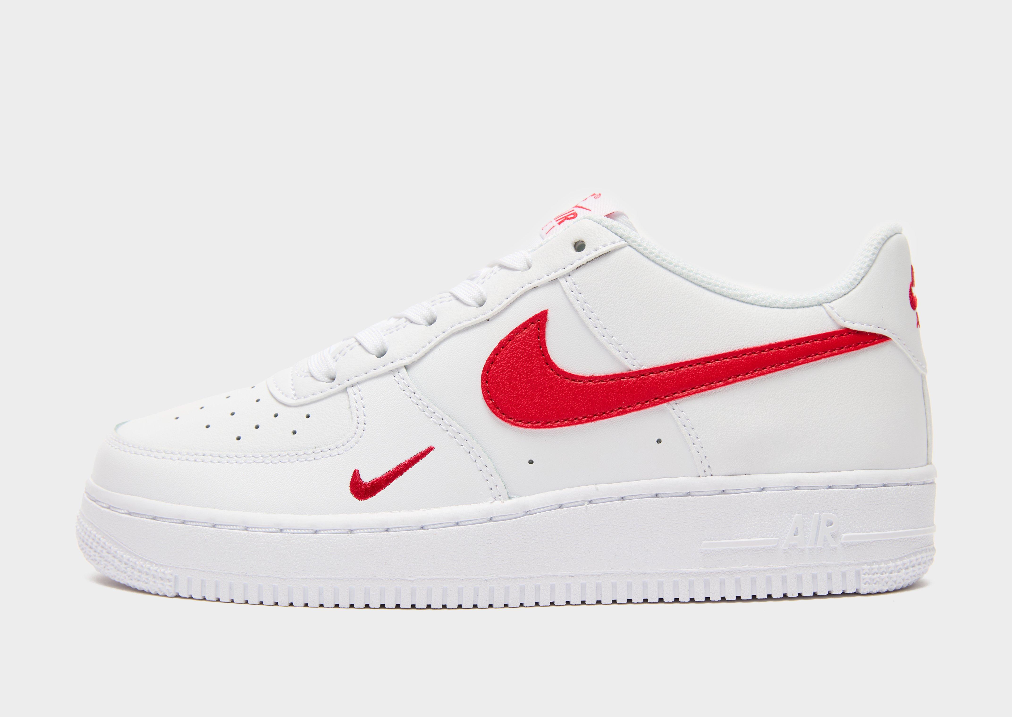 Nike air force one red and white online