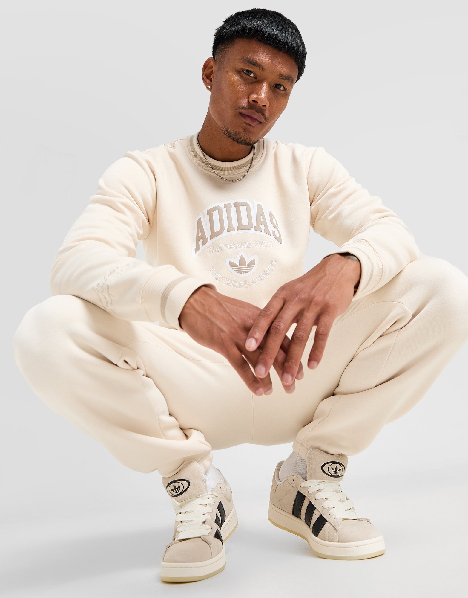 Adidas panel crew sweatshirt best sale