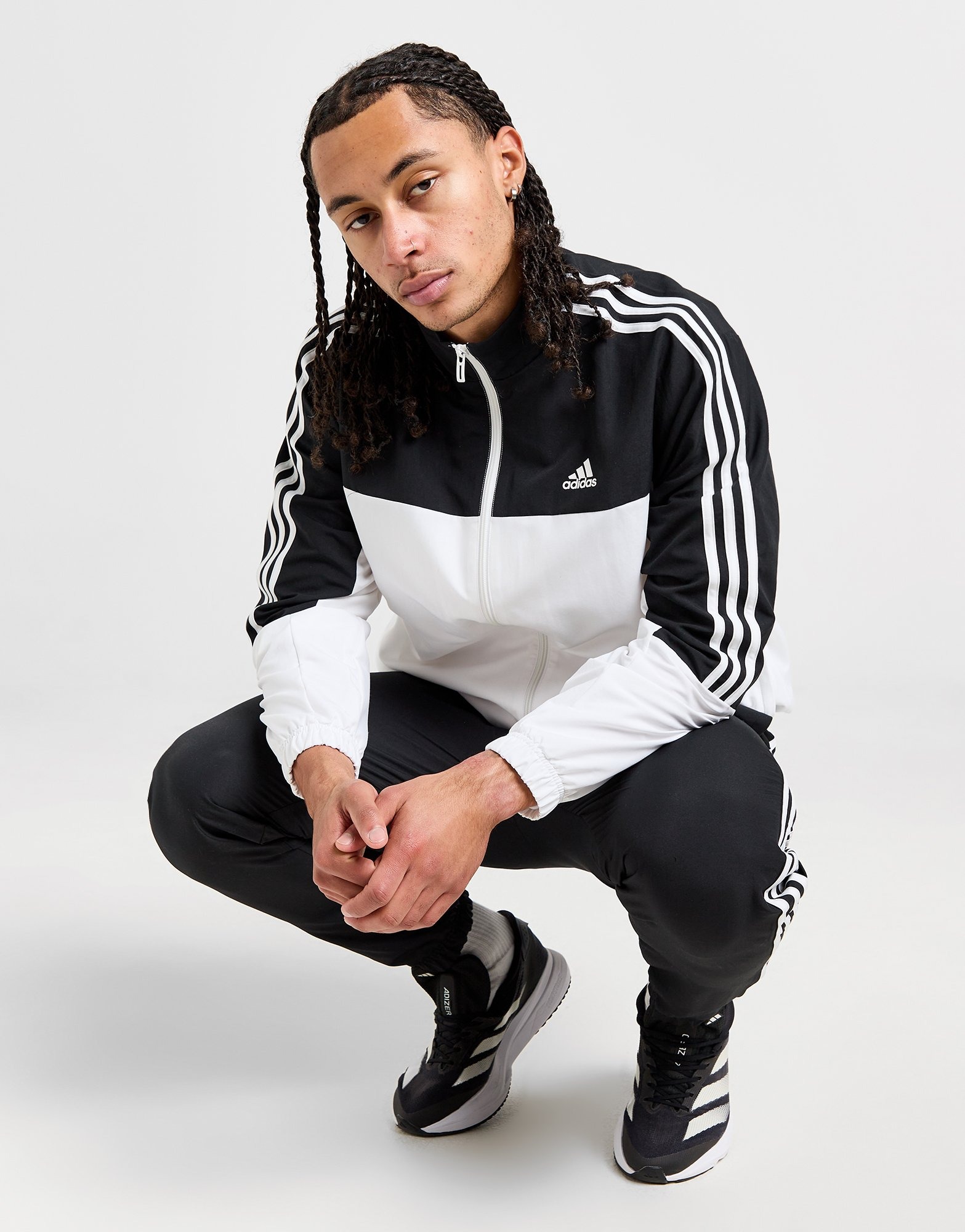 Black adidas Colour Block Woven Tracksuit - JD Sports Global