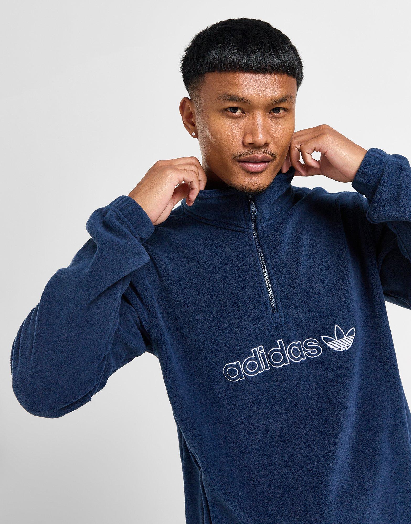 adidas Originals Polar Fleece 1 2 Zip Sweatshirt