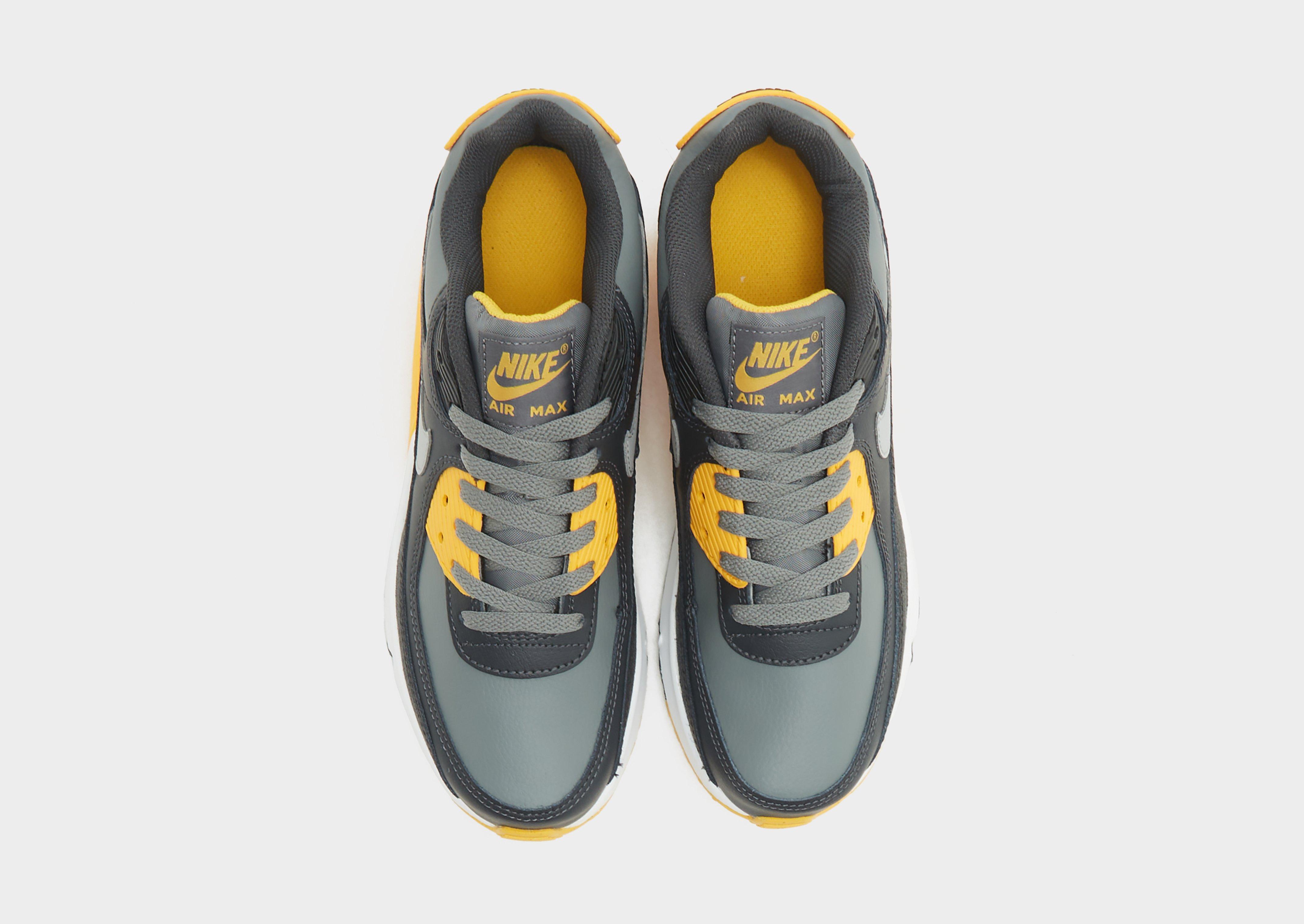 Nike air max 90 grey yellow best sale