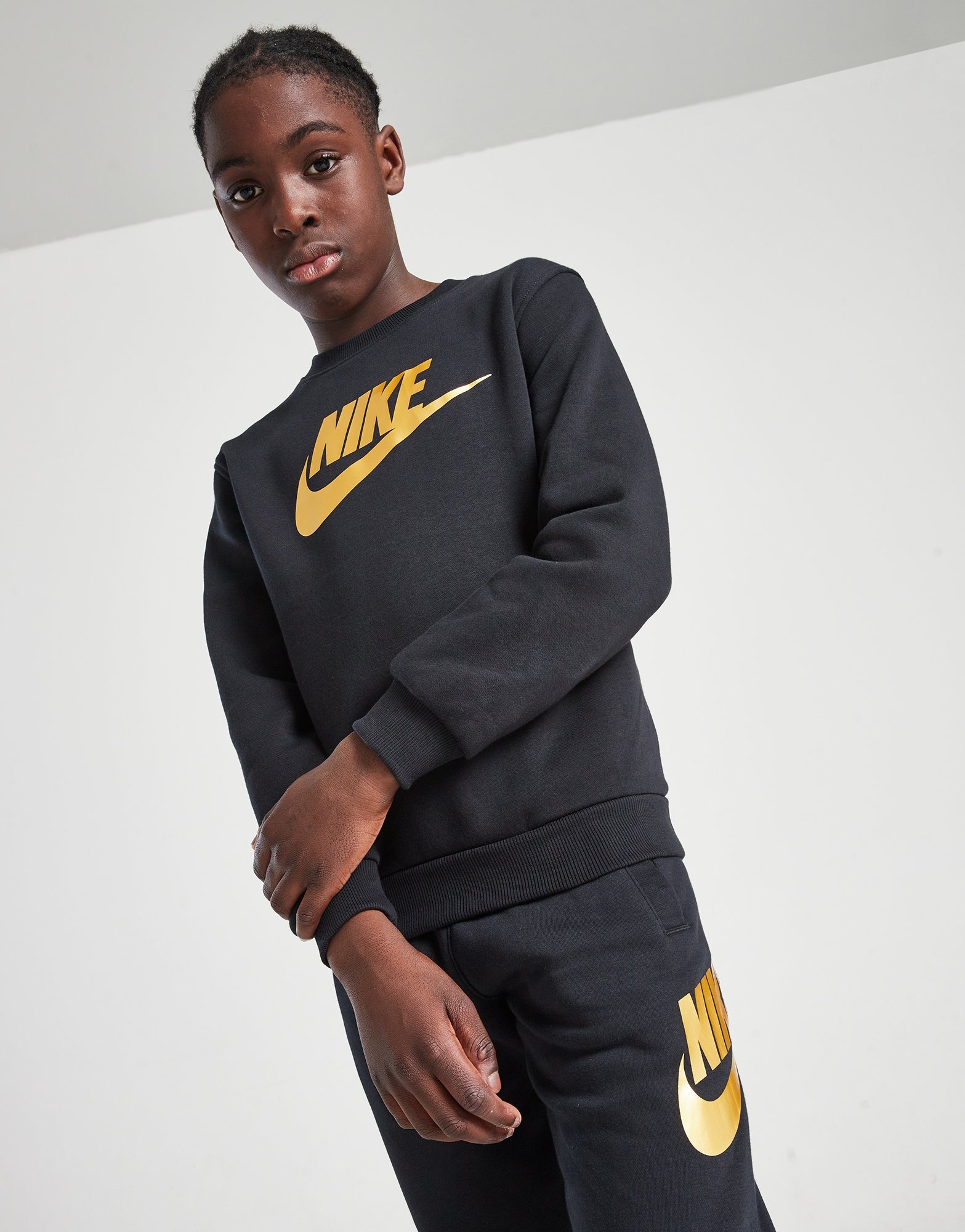 Black Nike Club Crew Sweatshirt Junior JD Sports Global