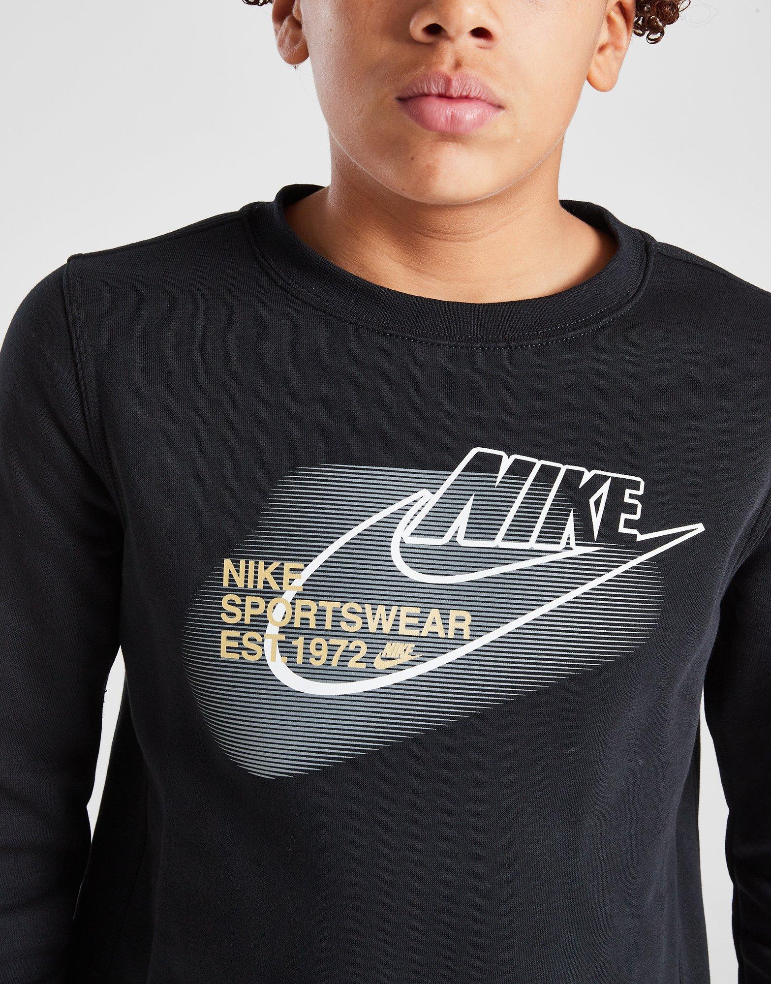 Black Nike Standard Issue Logo Crew Sweatshirt JD Sports Ireland