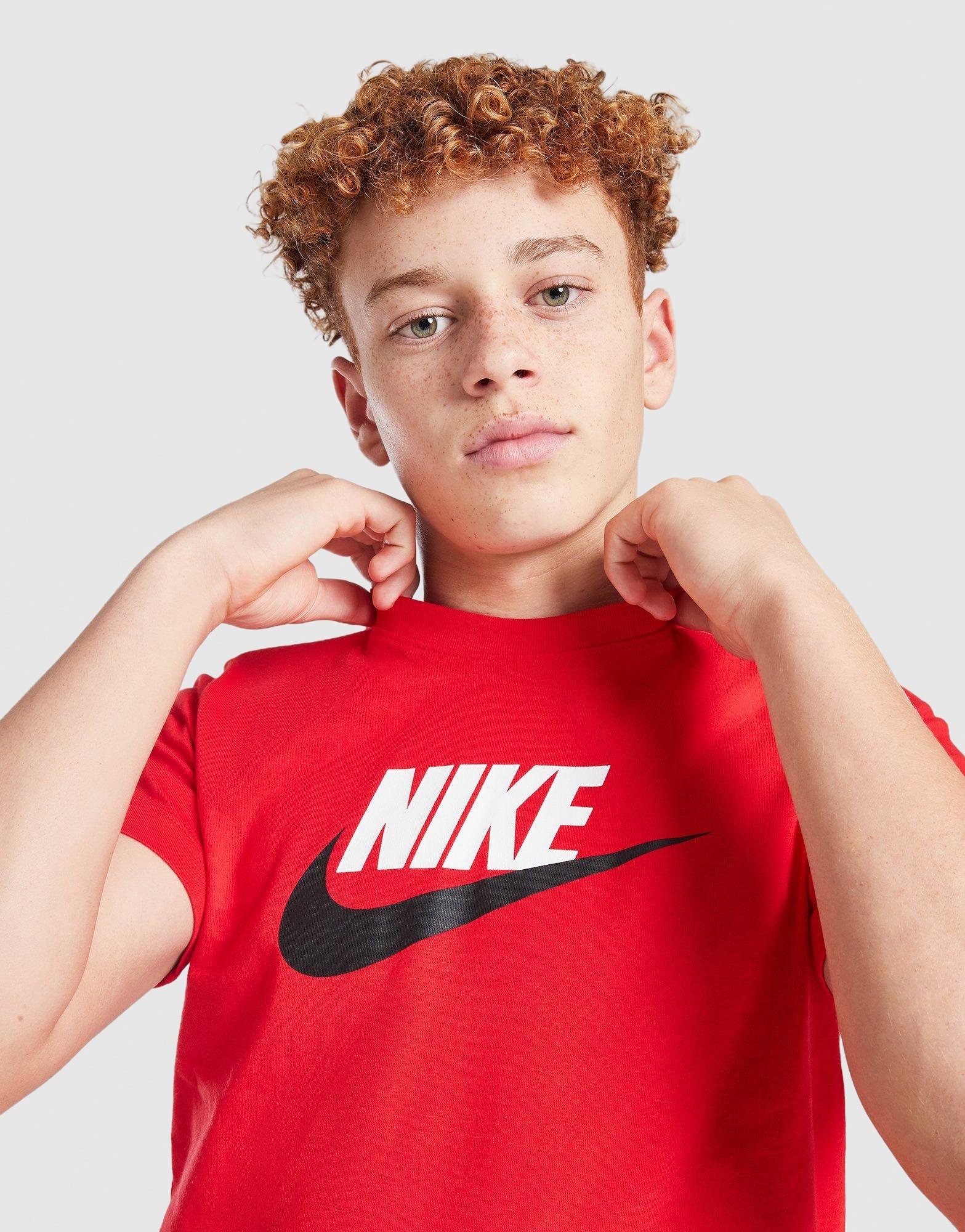Red Nike Futura 2Tone T-Shirt Junior - JD Sports Global