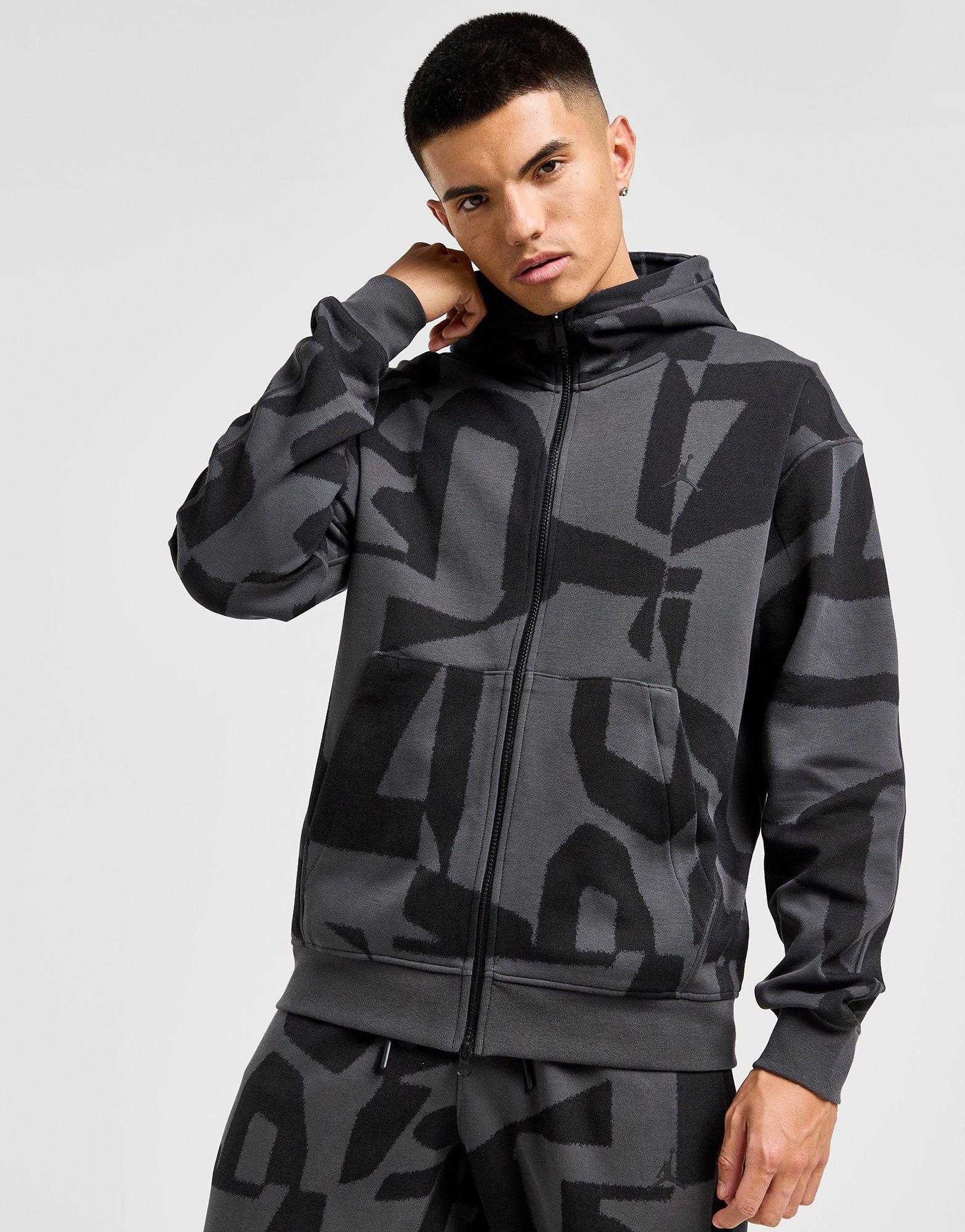 【NIKE】Jordan Sport All Over Print Full Zip Fleece Hoodie Black Jordan Sport All Over Print Full Zip Fleece Hoodie