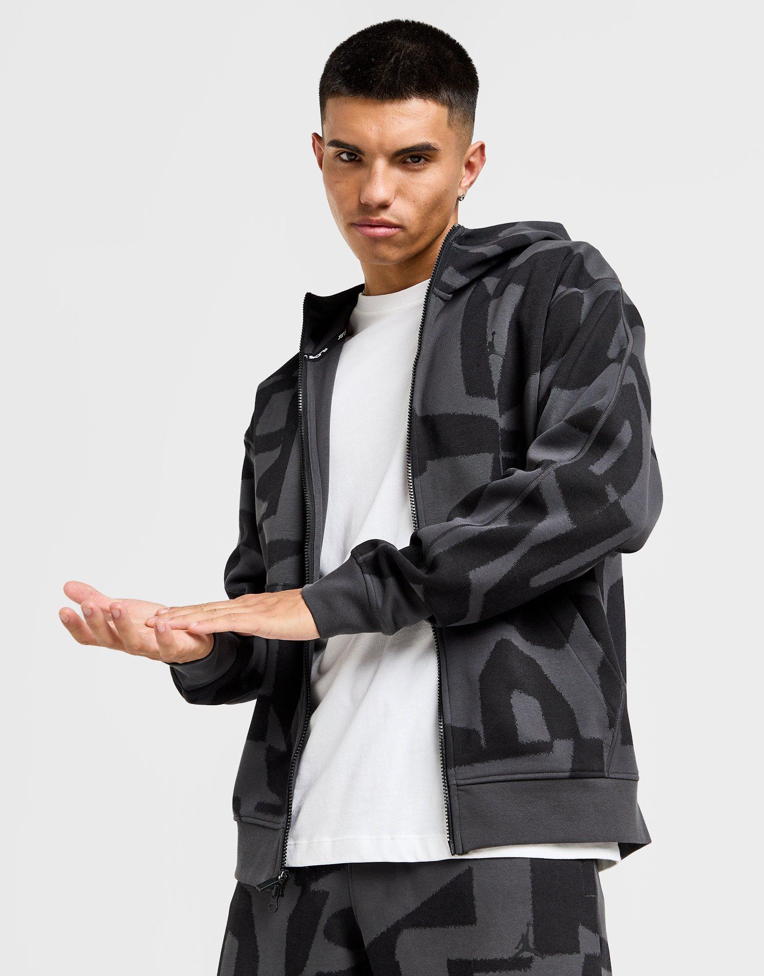 【NIKE】Jordan Sport All Over Print Full Zip Fleece Hoodie Black Jordan Sport All Over Print Full Zip Fleece Hoodie
