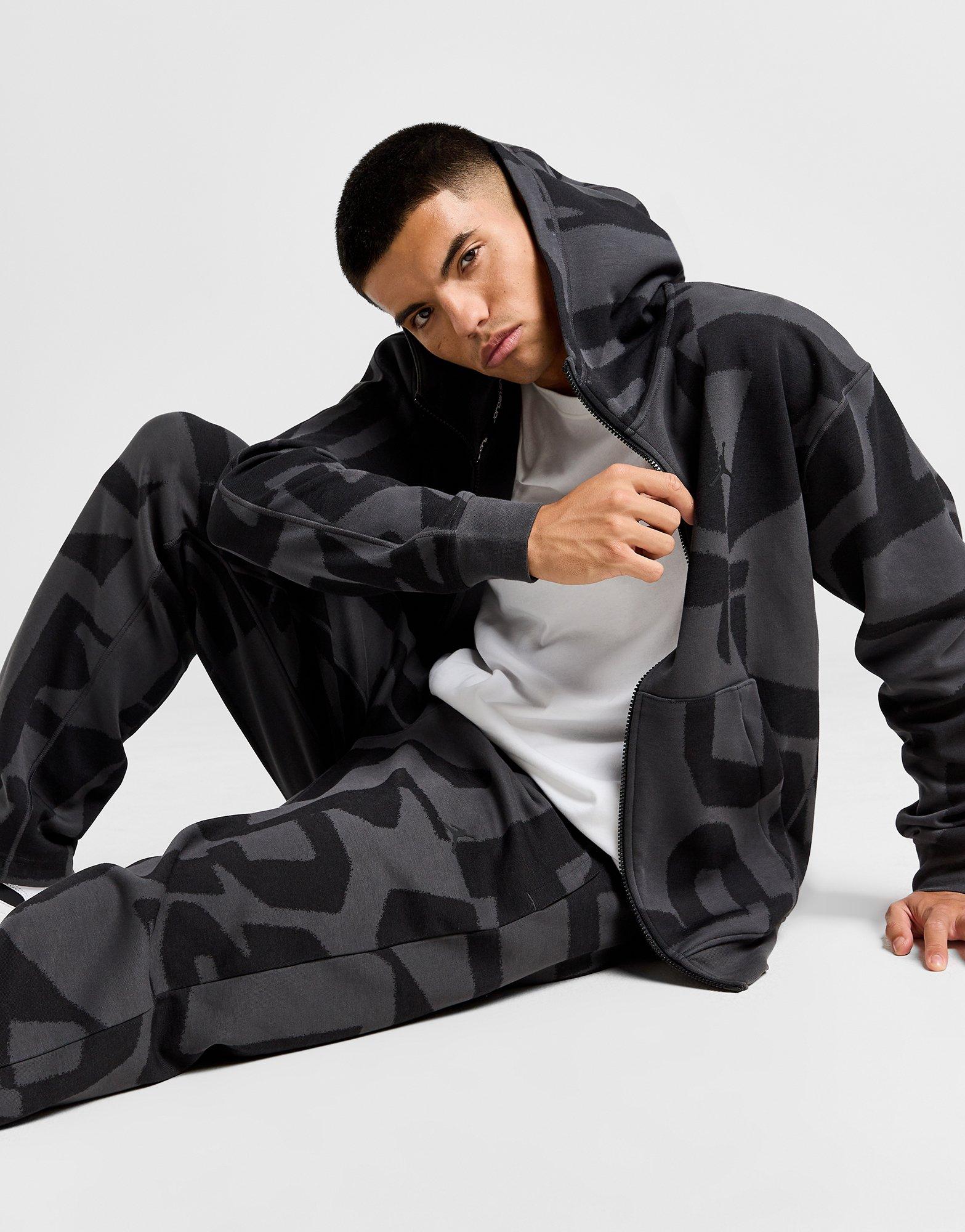 【NIKE】Jordan Sport All Over Print Full Zip Fleece Hoodie Black Jordan Sport All Over Print Full Zip Fleece Hoodie