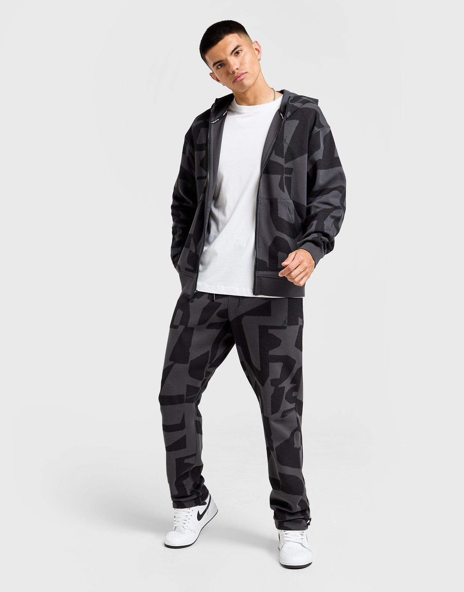 【NIKE】Jordan Sport All Over Print Full Zip Fleece Hoodie Black Jordan Sport All Over Print Full Zip Fleece Hoodie